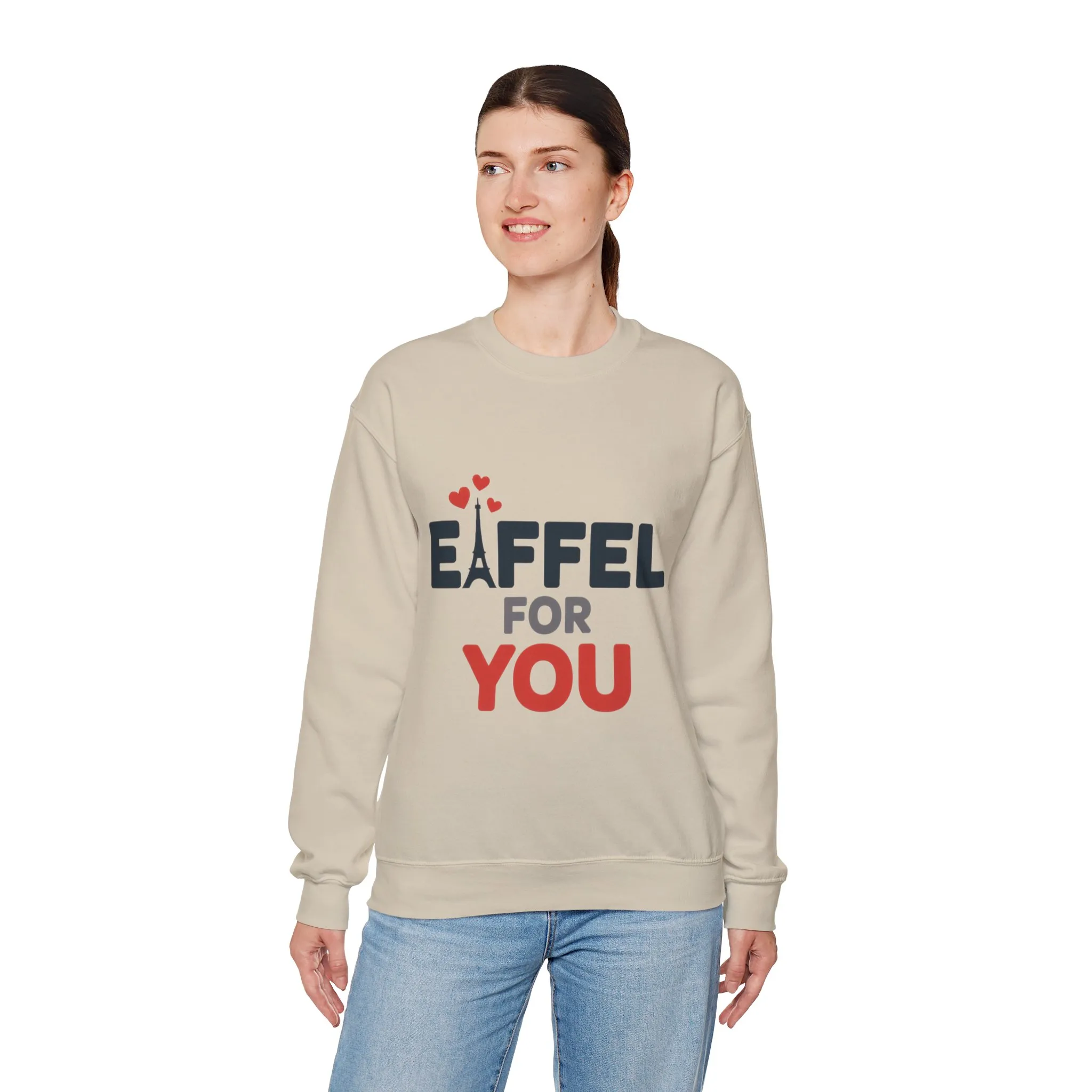 Womens Heavy Blend™ Crewneck Sweatshirt, Eiffel For You Romantic Paris Womens Sweatshirt - Image 9