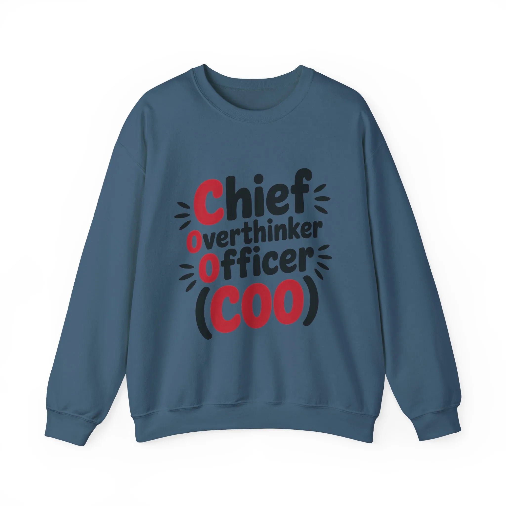 Chief Overthinker Officer Women's Sweatshirt, COO Funny Office Humor Graphic Pullover, Women's Heavy Blend™ Crewneck Sweatshirt - Image 17
