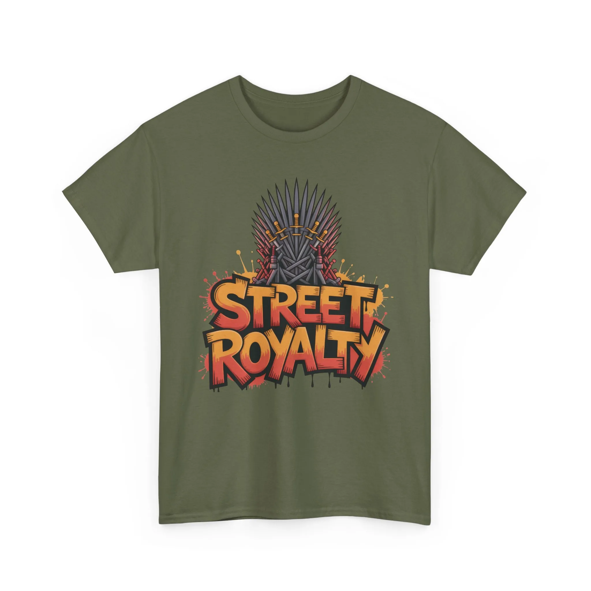 Street Royalty Men's T-Shirt, Graffiti Crown Graphic Tee, Urban Streetwear Top for Skaters and Hip Hop Style - Image 10