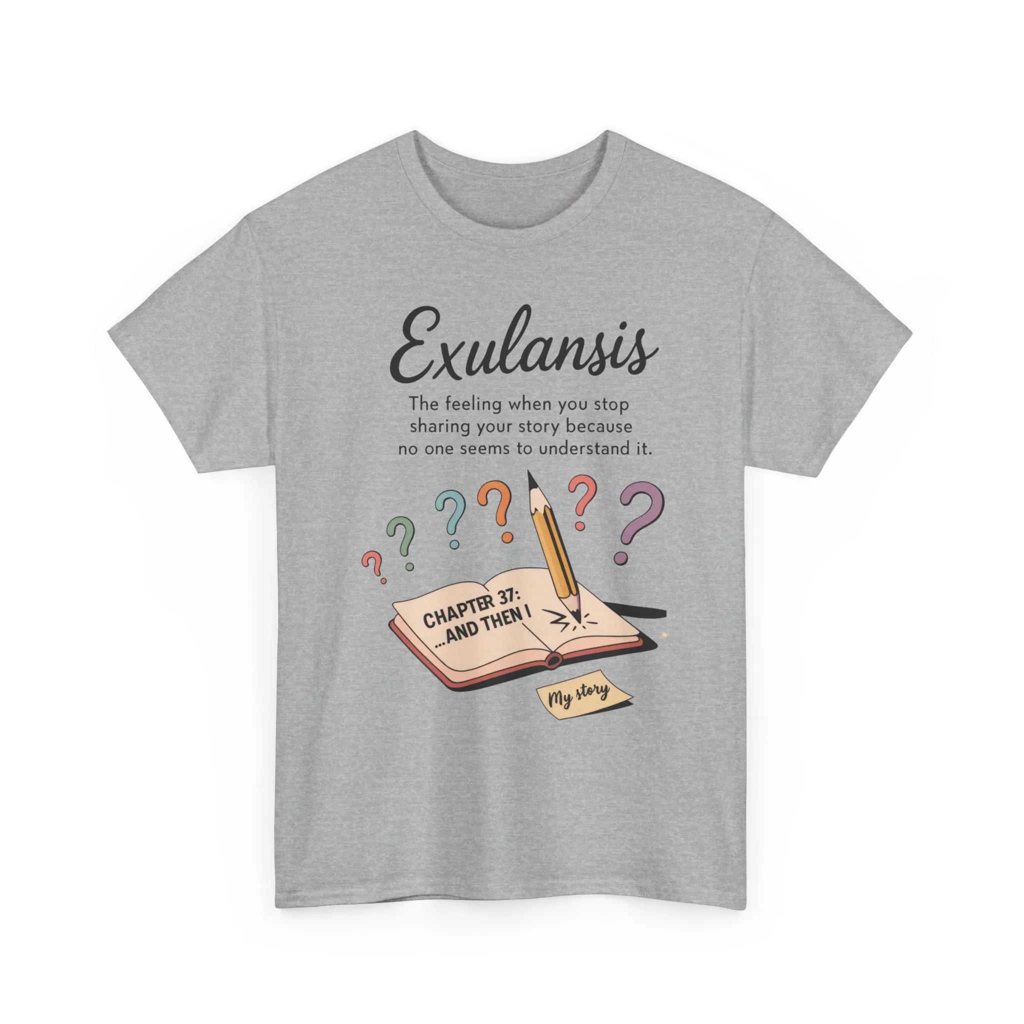Exulansis Shirt, Emotional Aesthetic Word Tee, Deep Meaning Typography Graphic Tee, Women's Heavy Cotton Tee, deep meaning t shirt - Image 9
