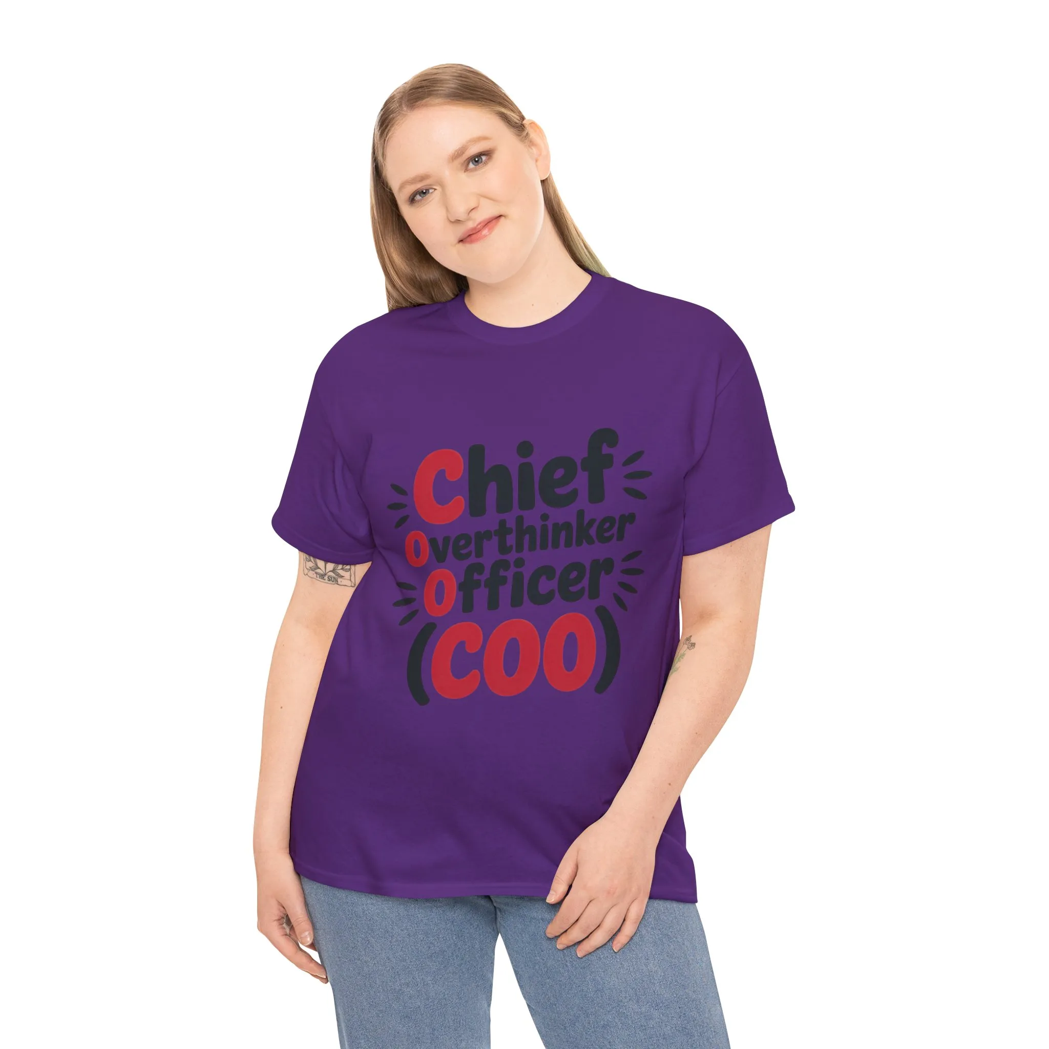 Women's COO T-Shirt, Chief Overthinker Officer Funny Graphic Tee, Sarcastic Work Shirt - Image 24
