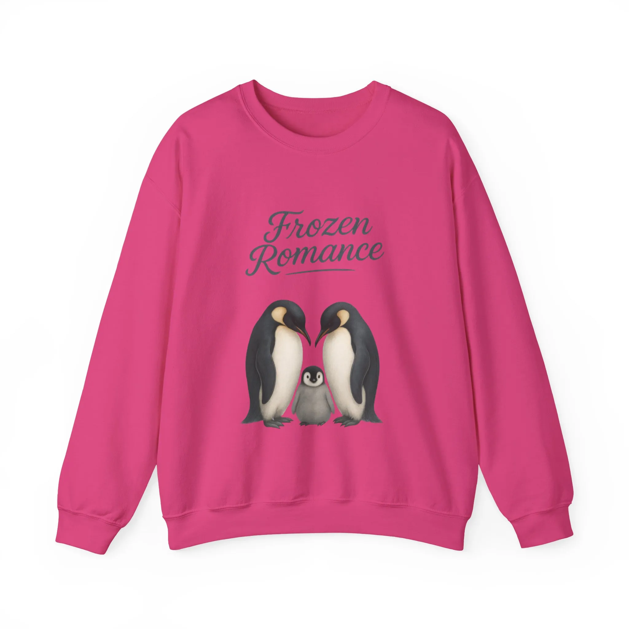 Womens Heavy Blend™ Crewneck Sweatshirt, Womens Frozen Romance Penguin Sweatshirt, Cute Animal Pullover, Romantic Graphic Top - Image 19