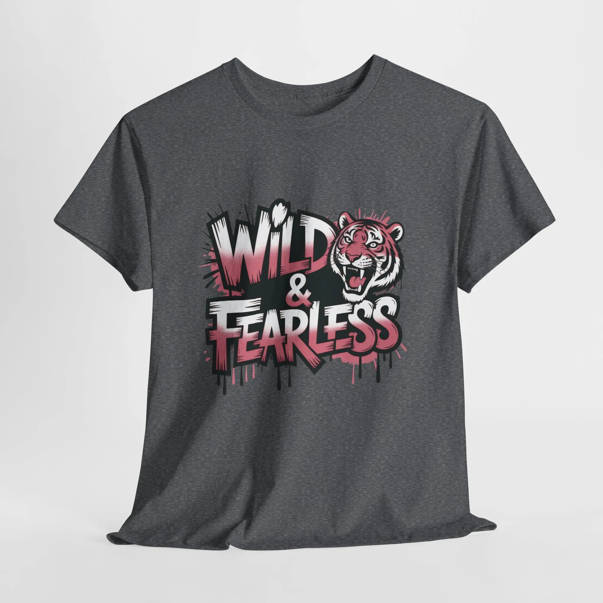 Women's Wild & Fearless T-Shirt, Tiger Graphic Graffiti Tee, Bold Urban Streetwear Top - Image 7