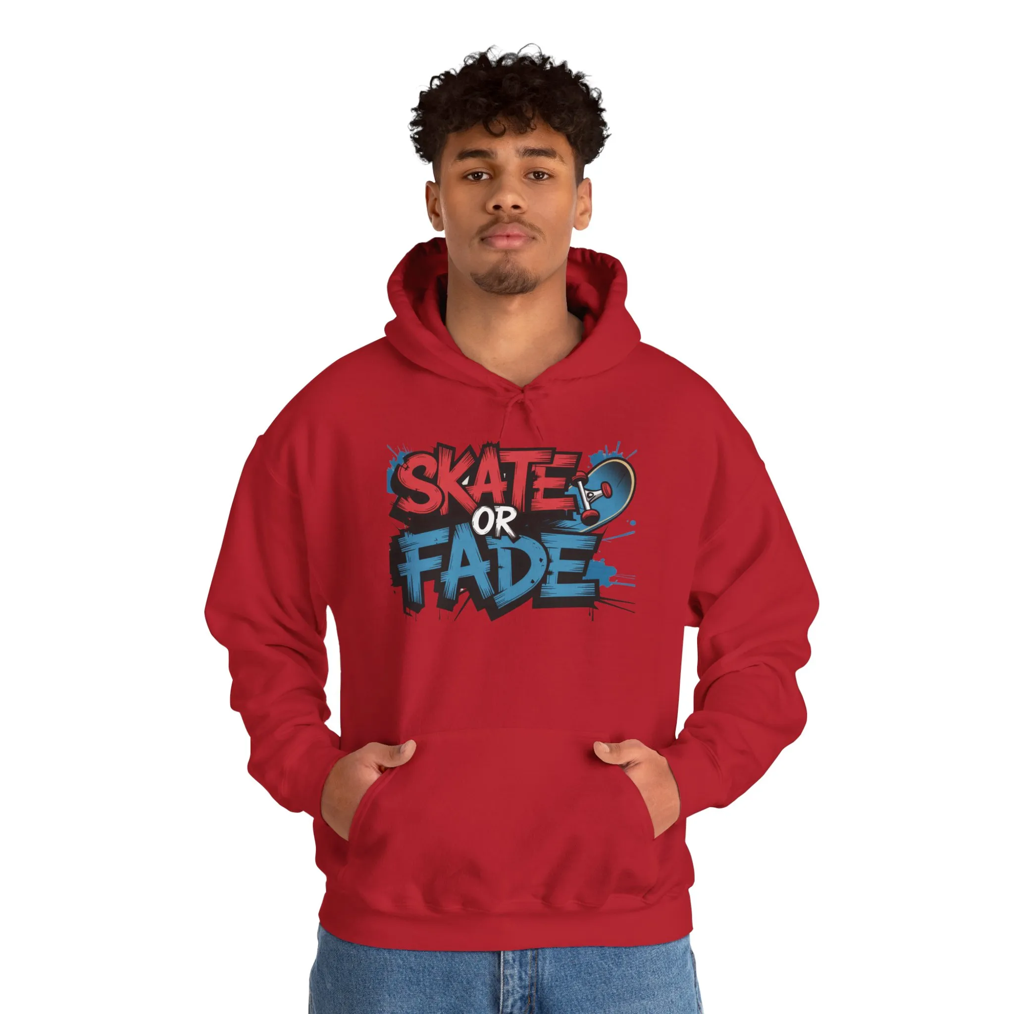 Skate Or Fade Men's Hoodie, Graffiti Skateboarding Pullover, Urban Streetwear Hoodie for Skaters - Image 41