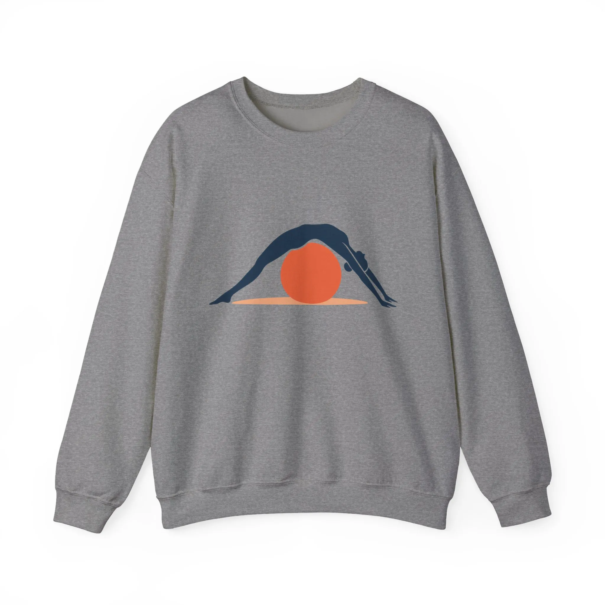 Womens Heavy Blend™ Crewneck Sweatshirt, Womens Pilates Sweatshirt, Yoga Fitness Graphic Pullover, Cute Workout Top - Image 7