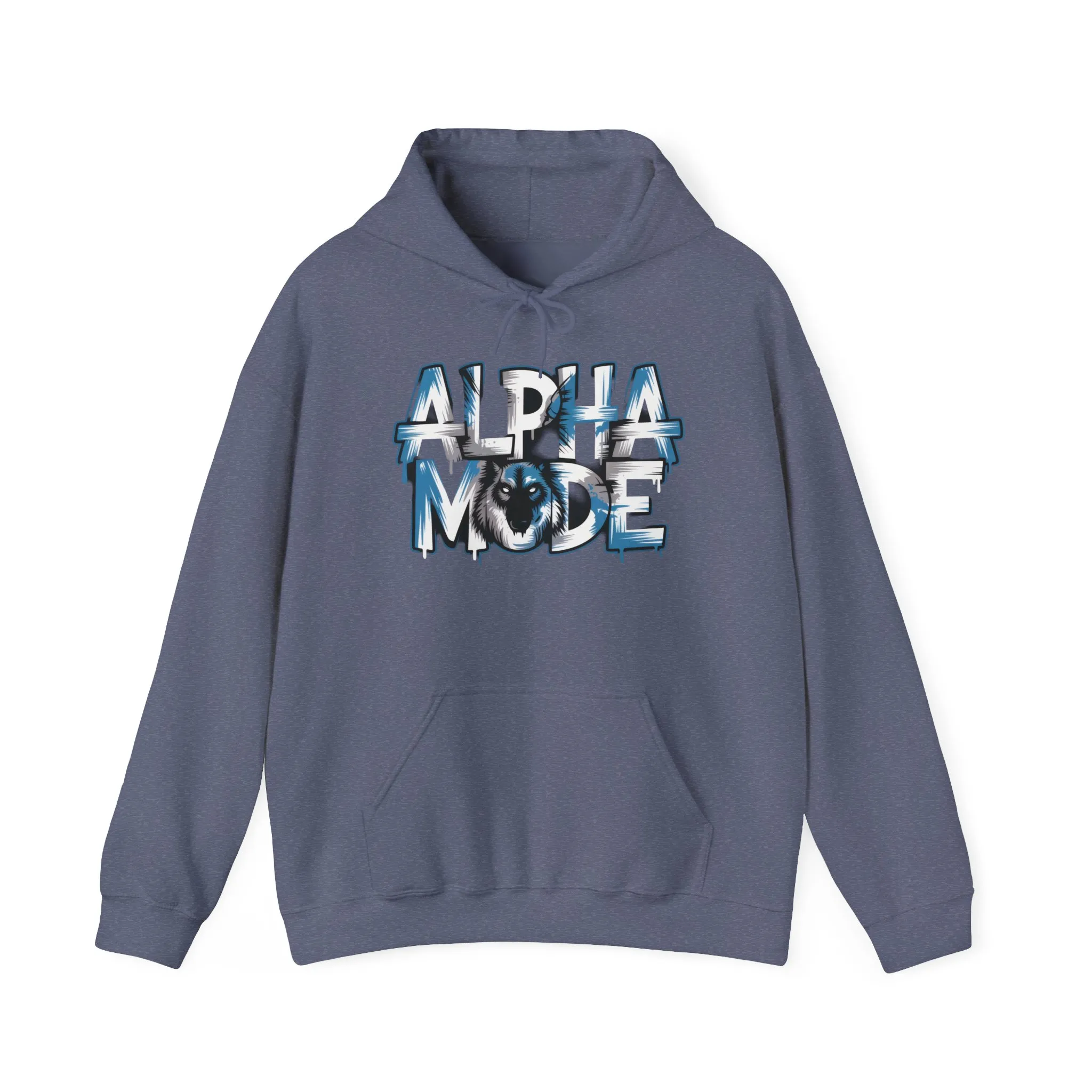 Mens Heavy Blend™ Hooded Sweatshirt, Alpha Mode Wolf Hoodie Mens Bold Streetwear - Image 33
