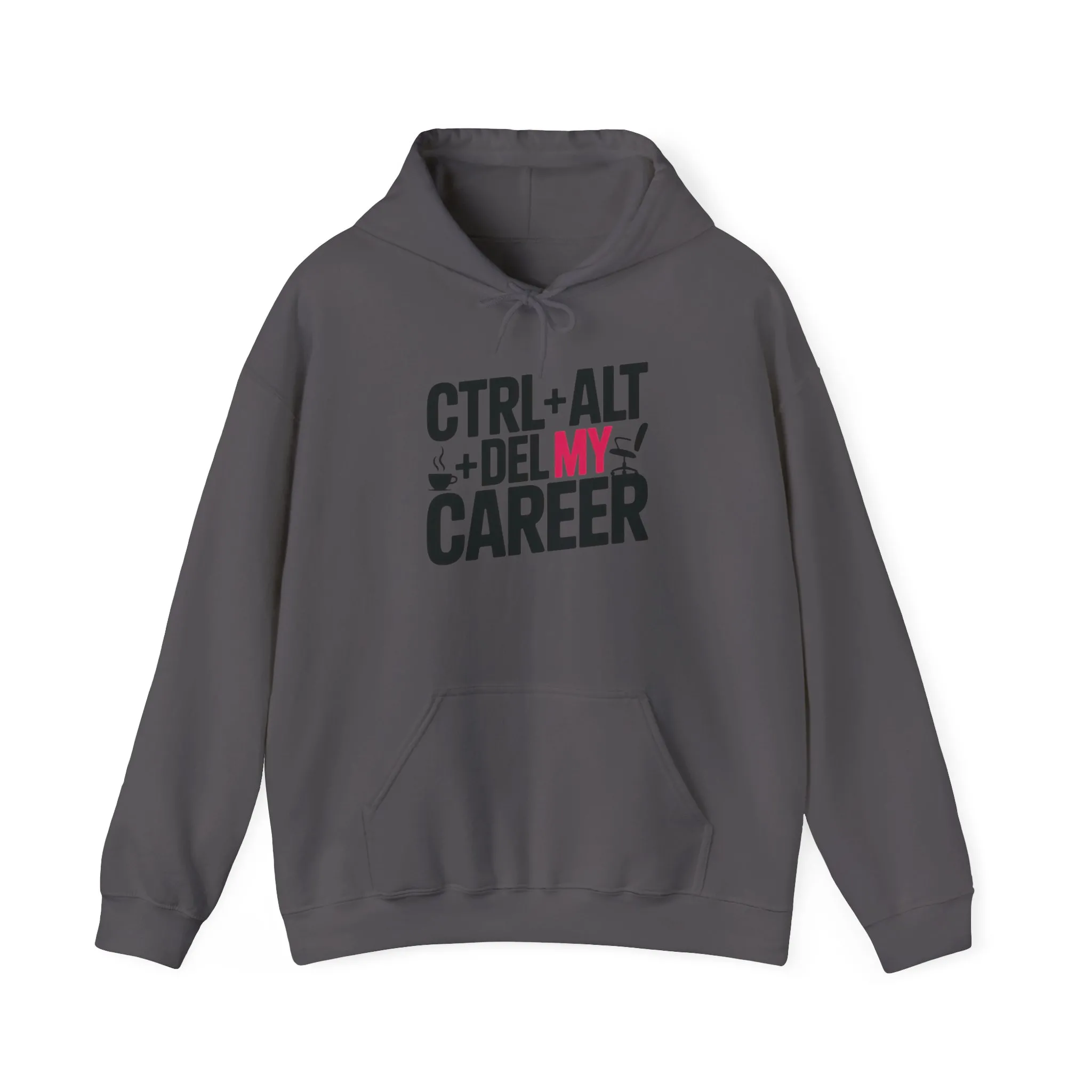 Ctrl Alt Del My Career Hoodie, Funny Geek Workwear, Sarcastic Office Humor Pullover, Women's Heavy Blend™ Hooded Sweatshirt - Image 18