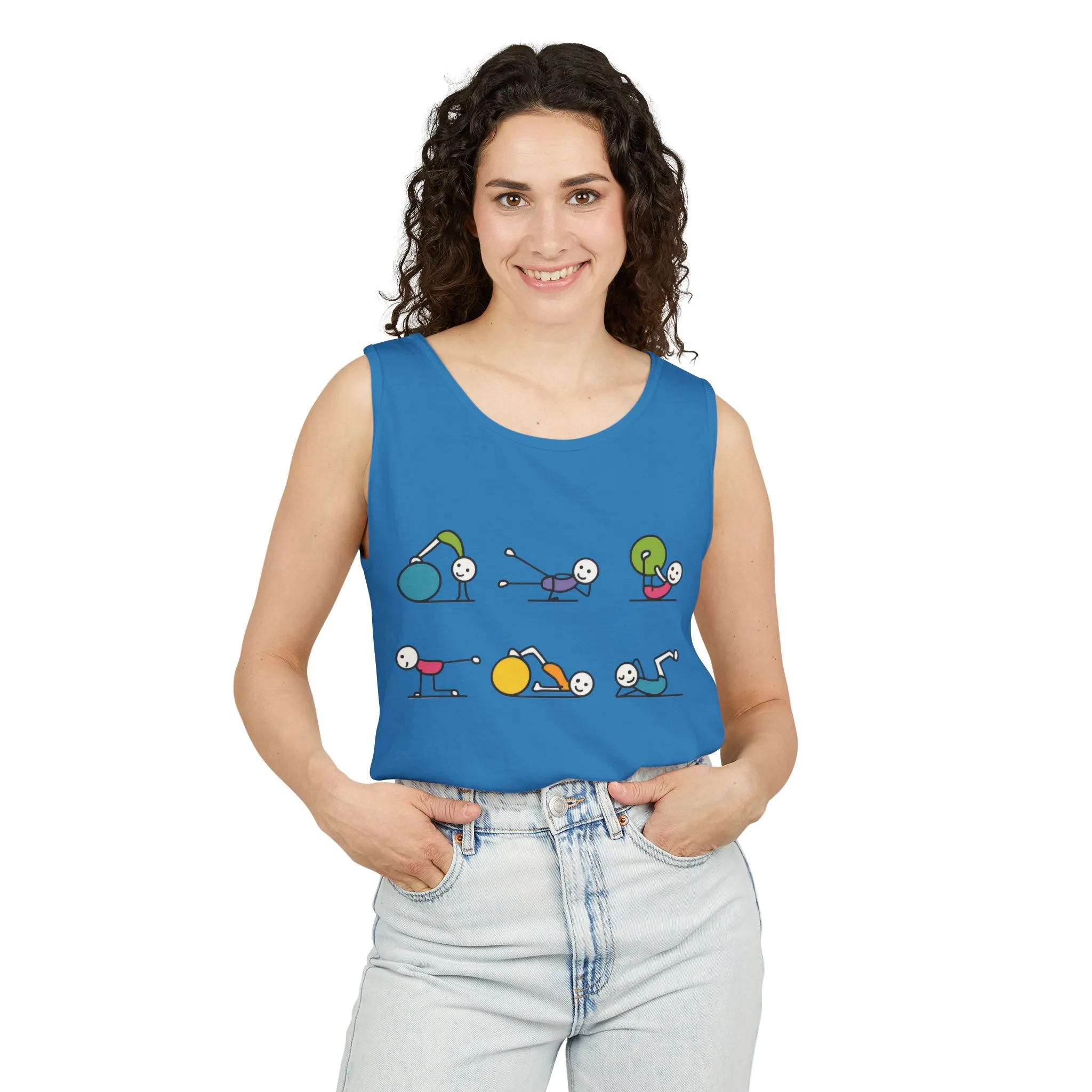 Womens Garment-Dyed Tank Top, Fit Fun Pilates Womens Tank Top, Cute Workout Shirt, Funny Yoga Gym Top for Women - Image 17