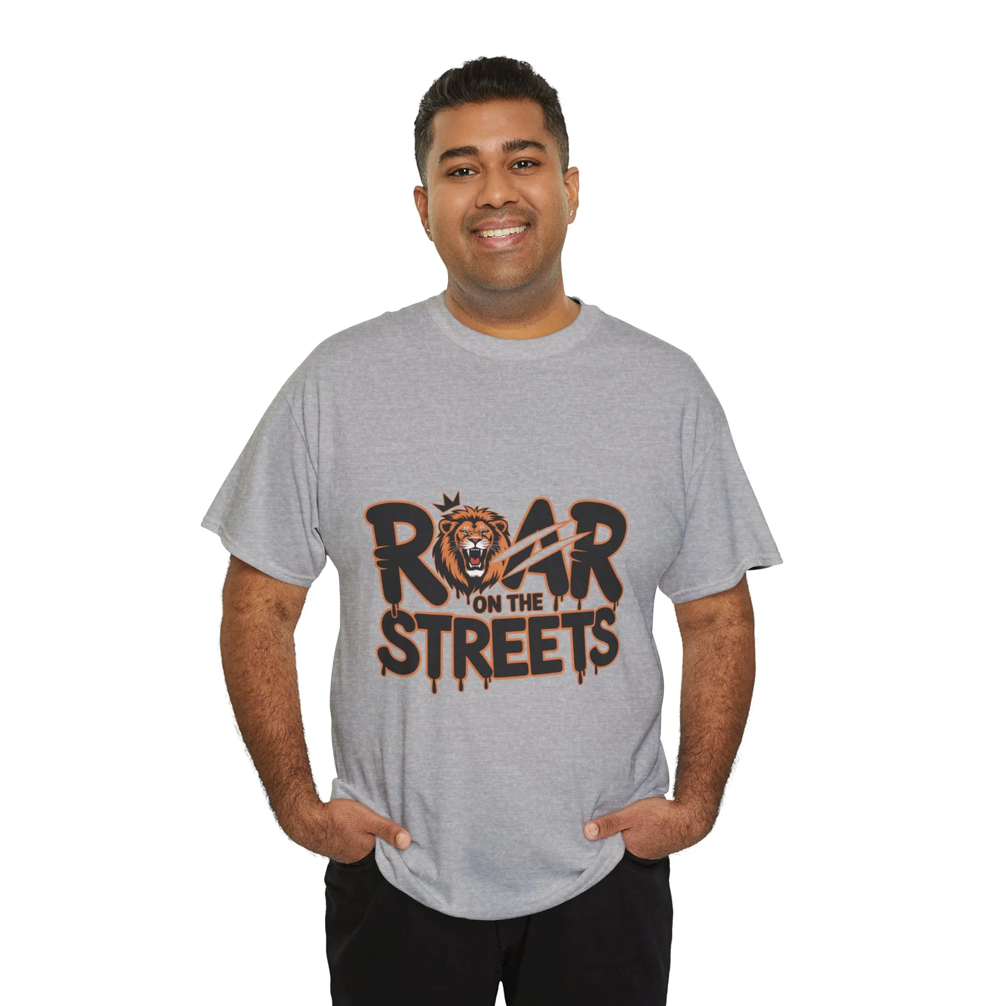 Roar on the Streets Lion Graphic Mens Urban T-Shirt, Lion Shirt, Street Vibe - Image 12