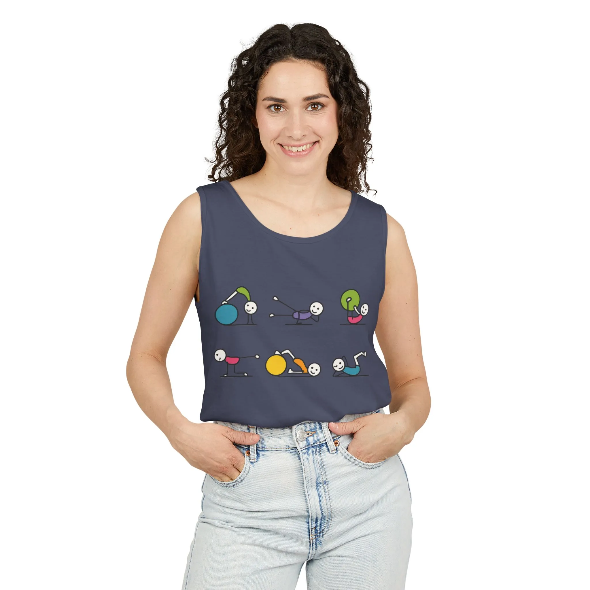 Womens Garment-Dyed Tank Top, Fit Fun Pilates Womens Tank Top, Cute Workout Shirt, Funny Yoga Gym Top for Women - Image 20