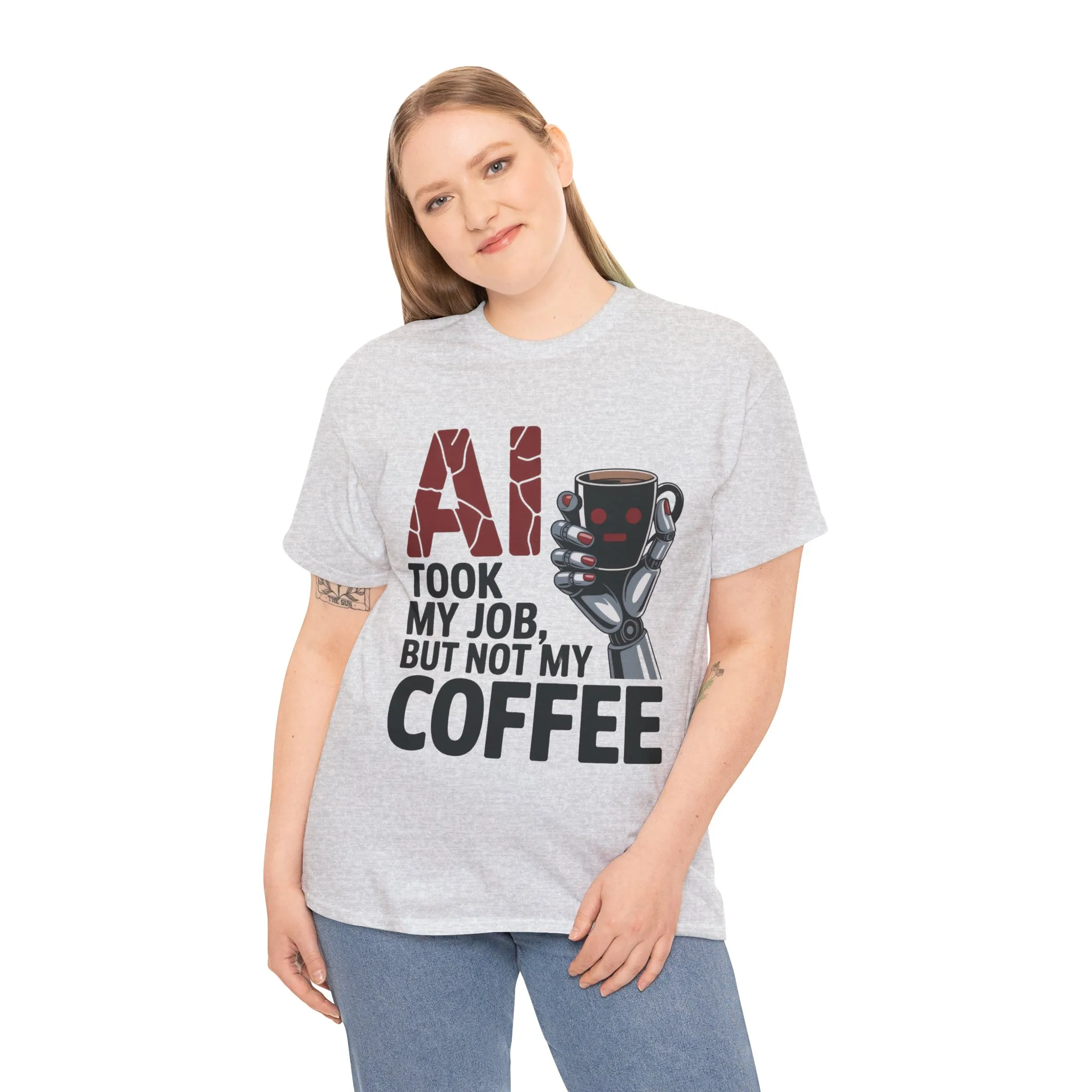 Women's AI Coffee T-Shirt, Funny Robot Job Humor Tee, Geek Sarcastic Gift for Her, Sarcastic Work Shirt, Career Humor - Image 6