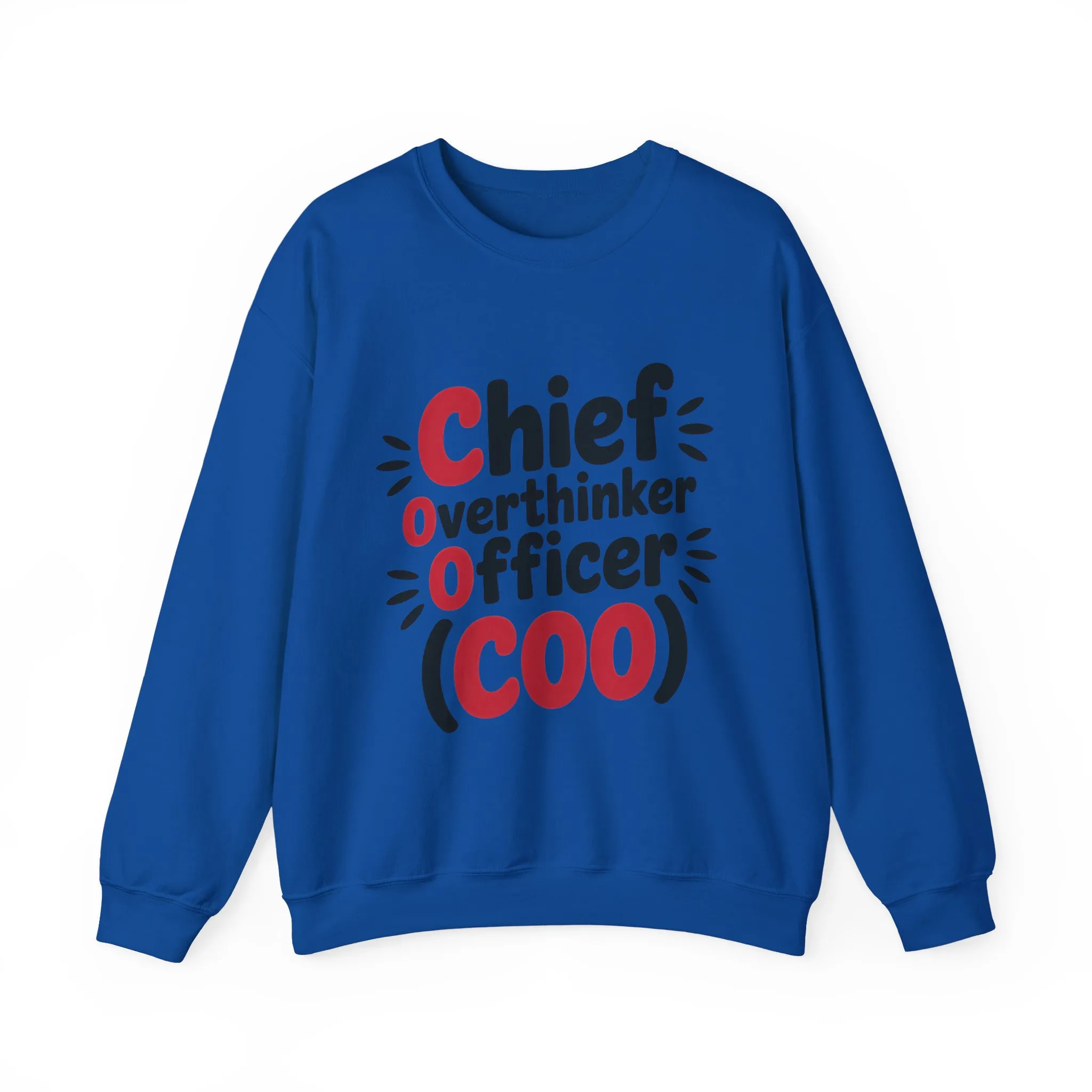 Chief Overthinker Officer Women's Sweatshirt, COO Funny Office Humor Graphic Pullover, Women's Heavy Blend™ Crewneck Sweatshirt - Image 23