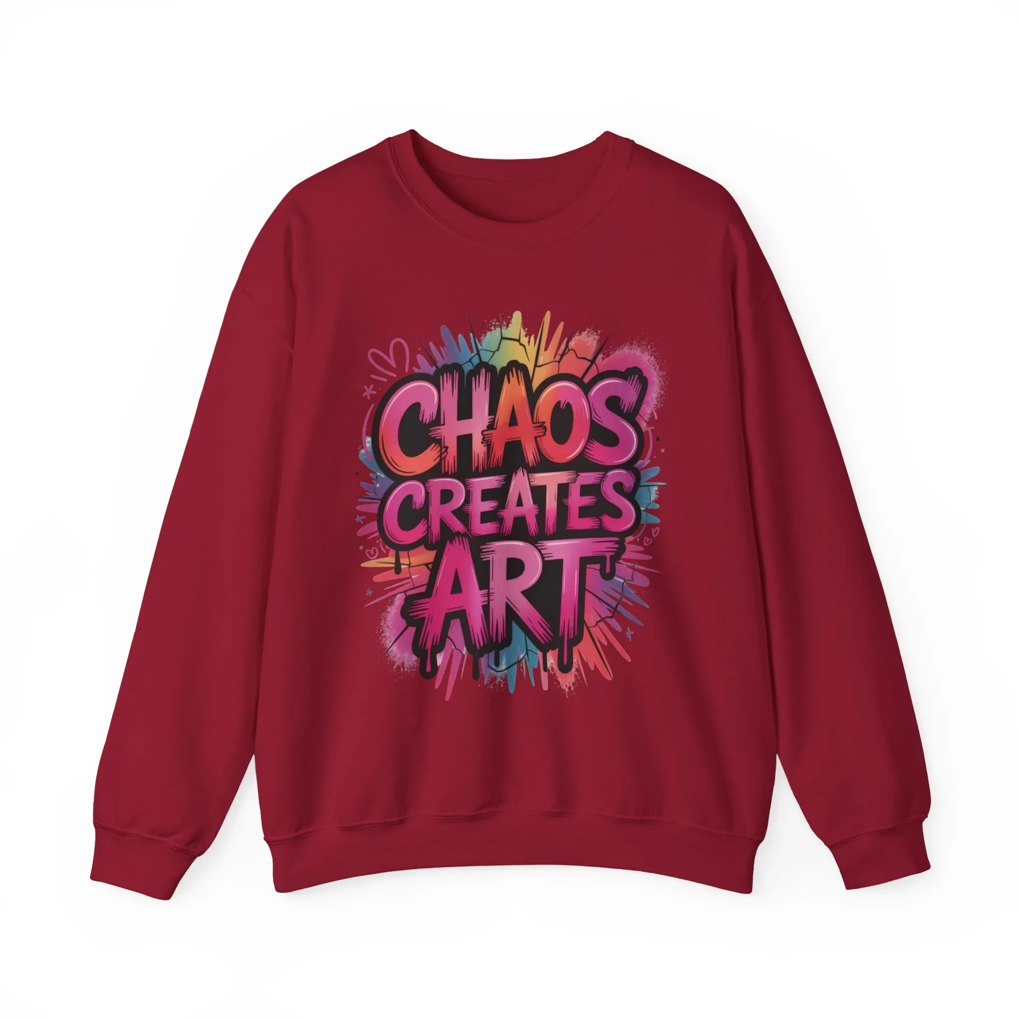 Women's Heavy Blend™ Crewneck Sweatshirt, Chaos Creates Art Graffiti Sweatshirt Women's Oversized - Image 25