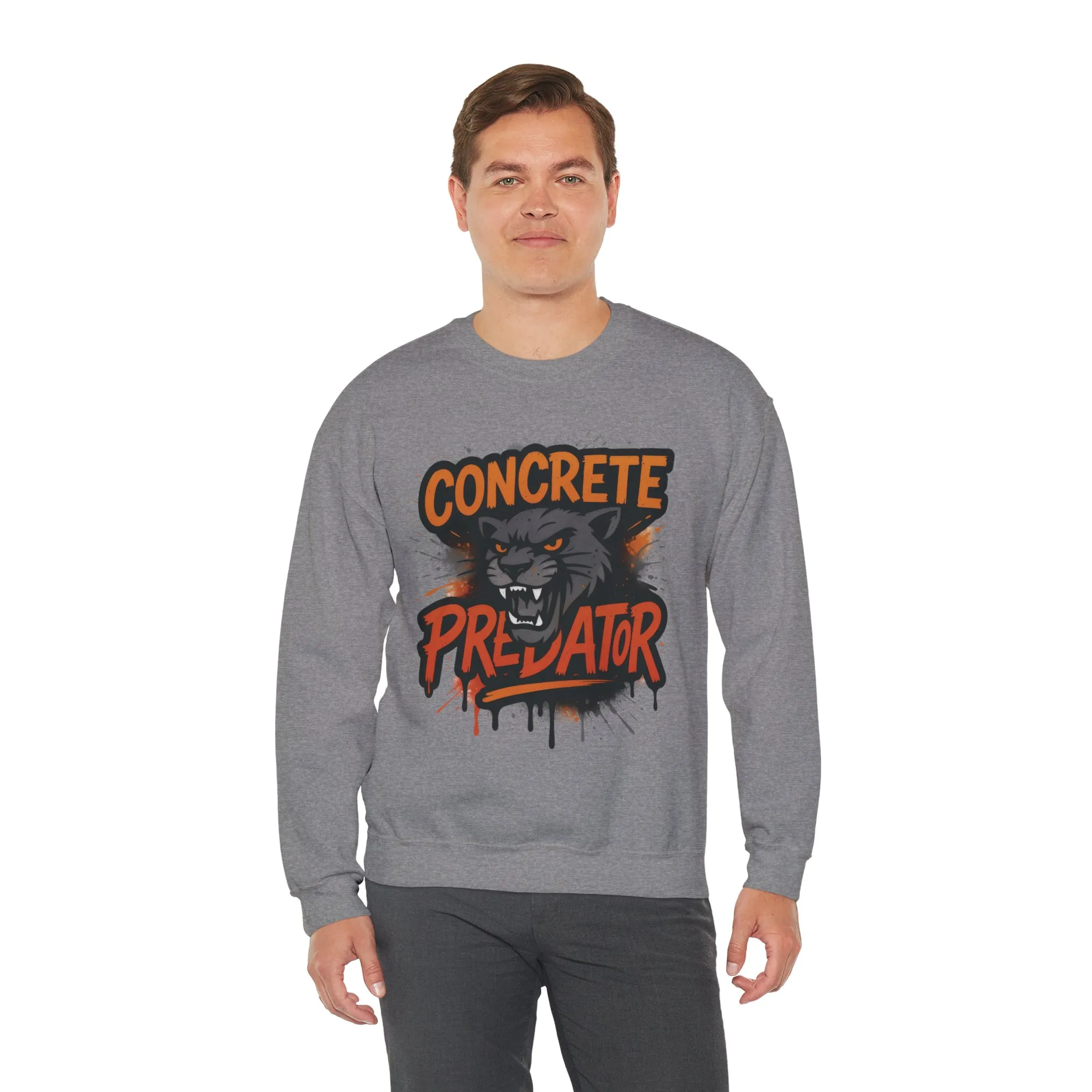Mens Heavy Blend™ Crewneck Sweatshirt, Concrete Predator Mens Panther Crewneck Sweatshirt - Image 18