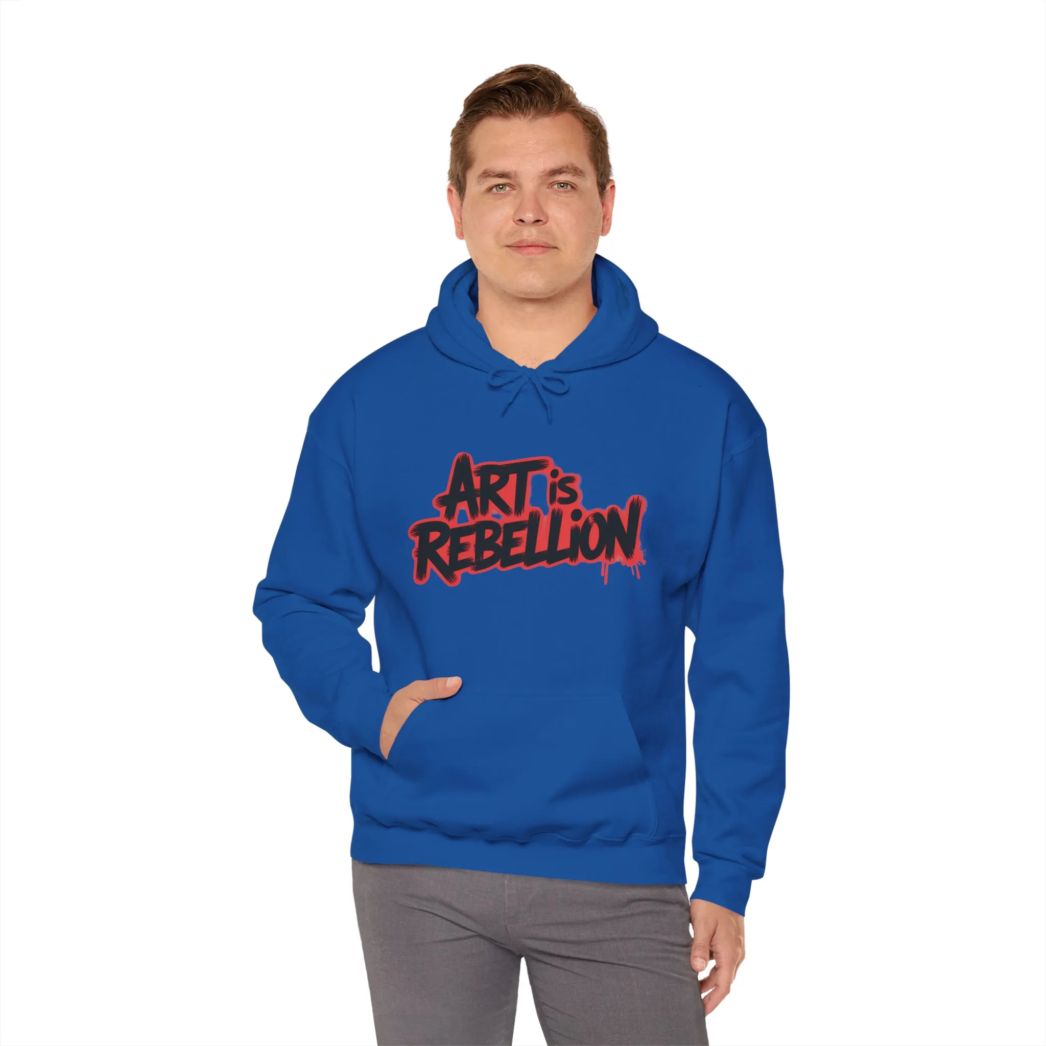 Men's Heavy Blend™ Hooded Sweatshirt, Art Is Rebellion Men's Hoodie, Graffiti Street Art Pullover, Urban Rebellion Hoodie for Skaters - Image 28