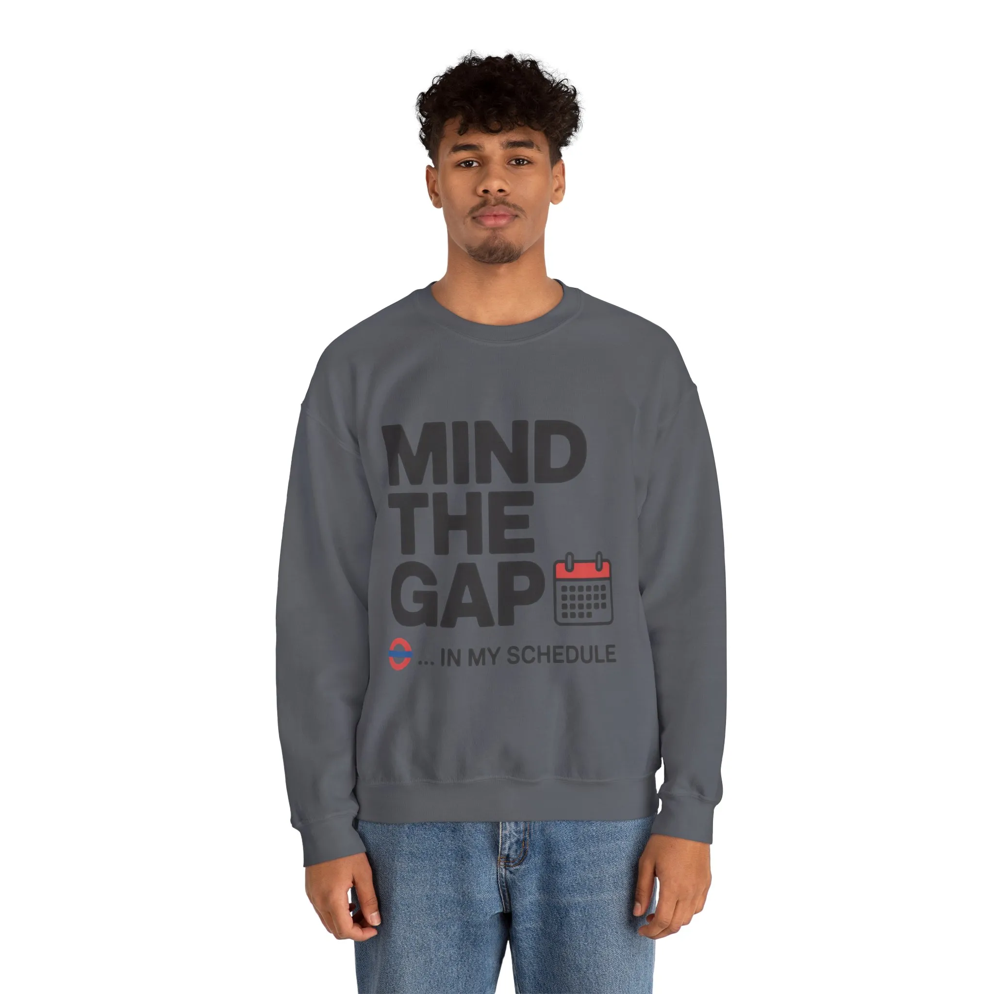Funny Men's Sweatshirt, Mind The Gap Office Humor Graphic Pullover - Image 20