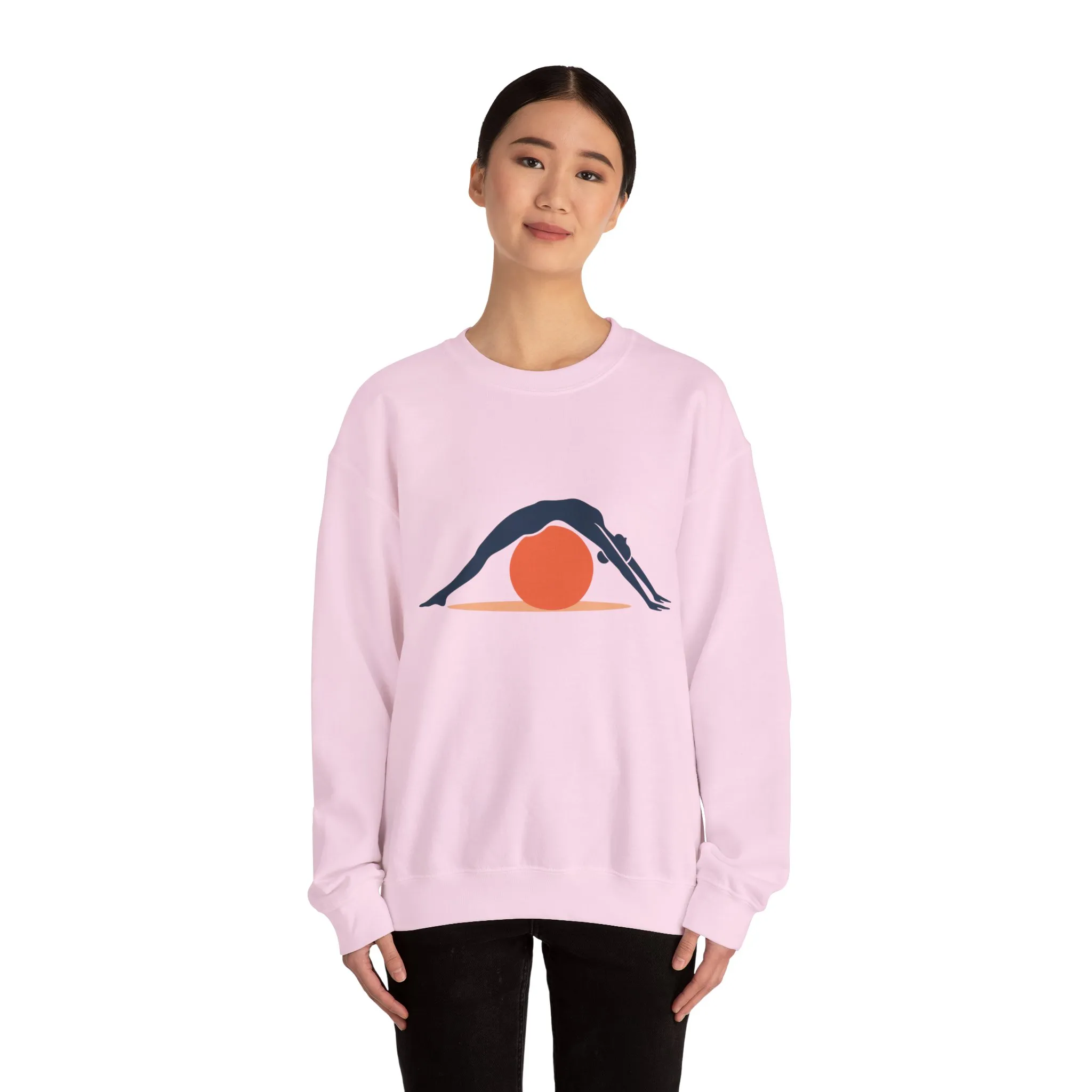 Womens Heavy Blend™ Crewneck Sweatshirt, Womens Pilates Sweatshirt, Yoga Fitness Graphic Pullover, Cute Workout Top - Image 20
