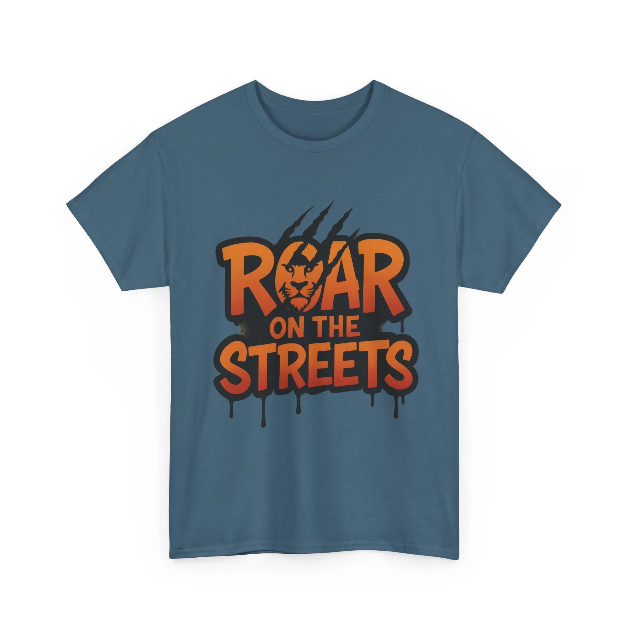 Roar on the Streets Lion Graphic Mens Urban T-Shirt, Lion Shirt - Image 19