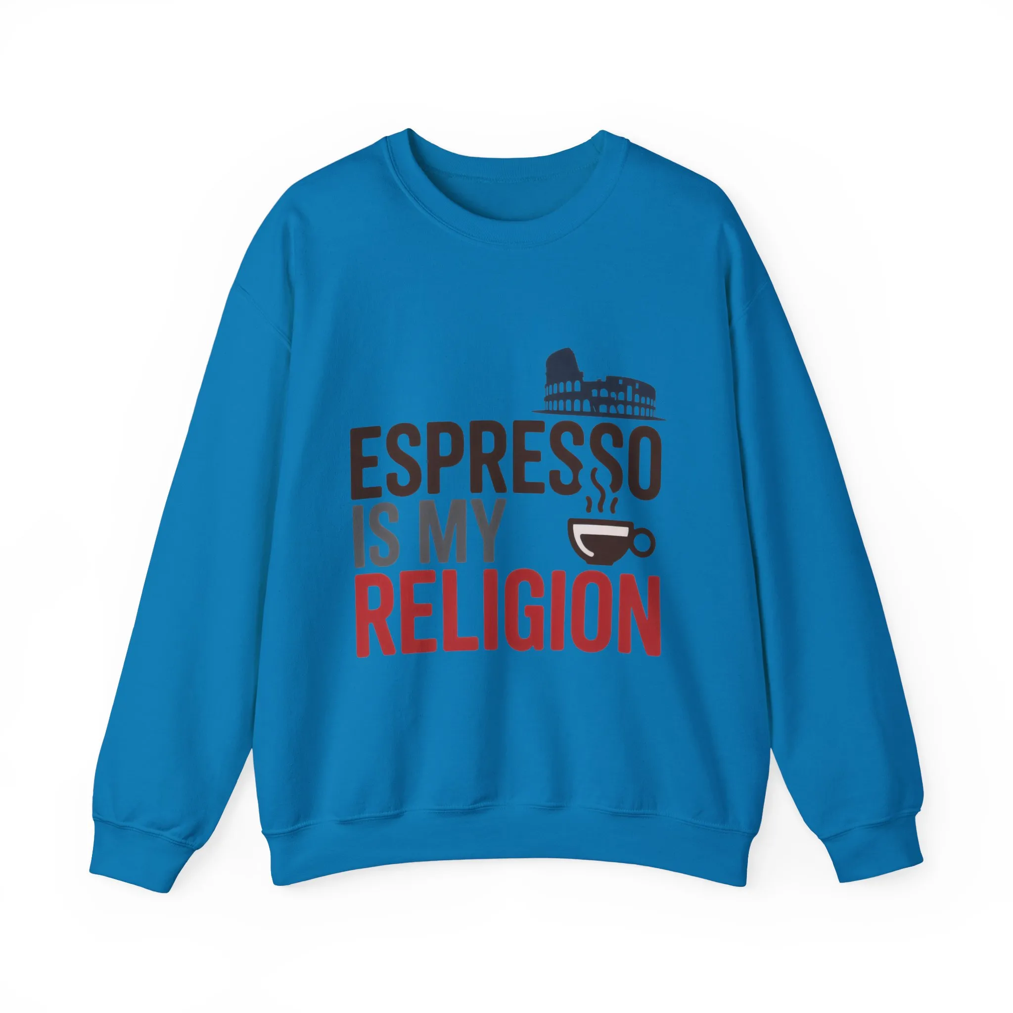 Mens Heavy Blend™ Crewneck Sweatshirt, Espresso Is My Religion Coffee Rome Mens Sweatshirt, Barista Gift, Coffee Lover Gift - Image 19
