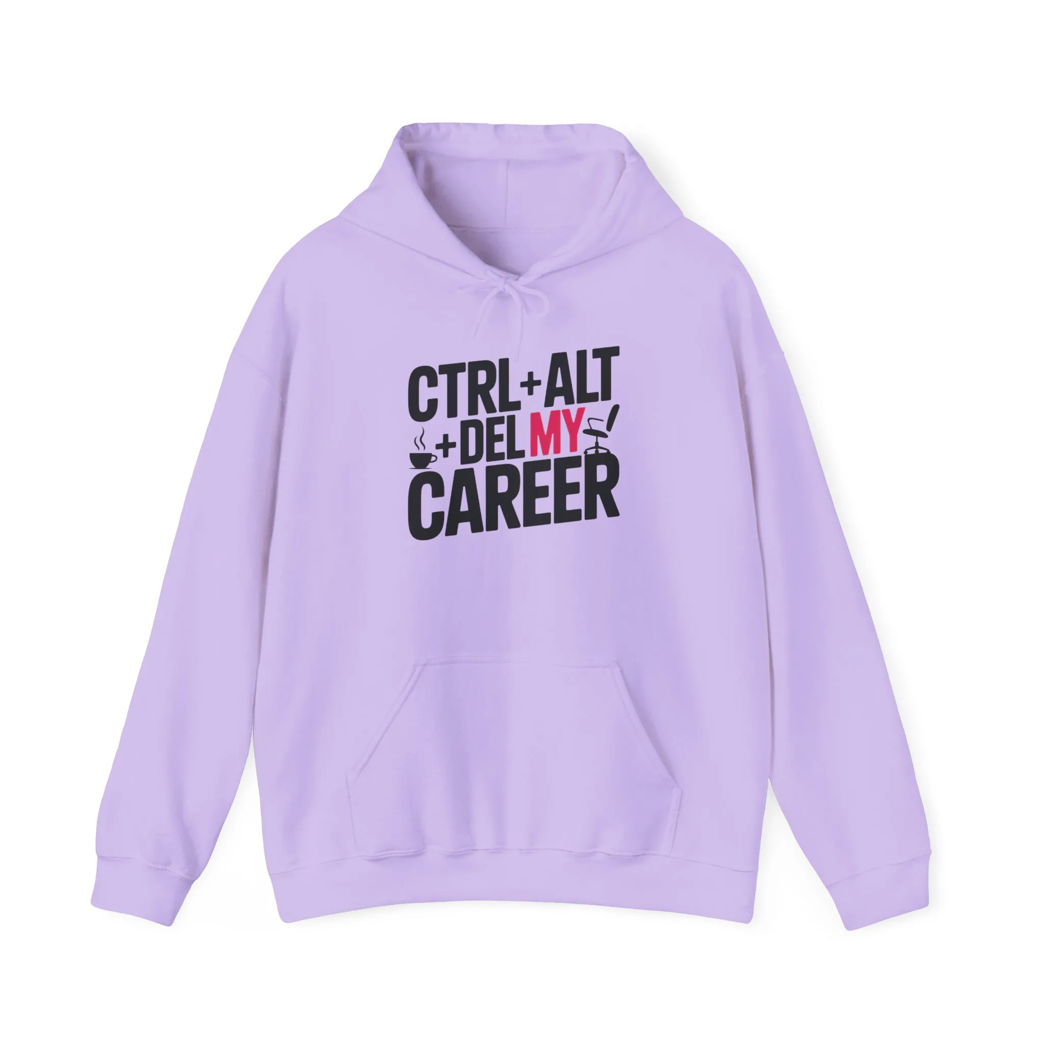 Ctrl Alt Del My Career Hoodie, Funny Geek Workwear, Sarcastic Office Humor Pullover, Women's Heavy Blend™ Hooded Sweatshirt - Image 24