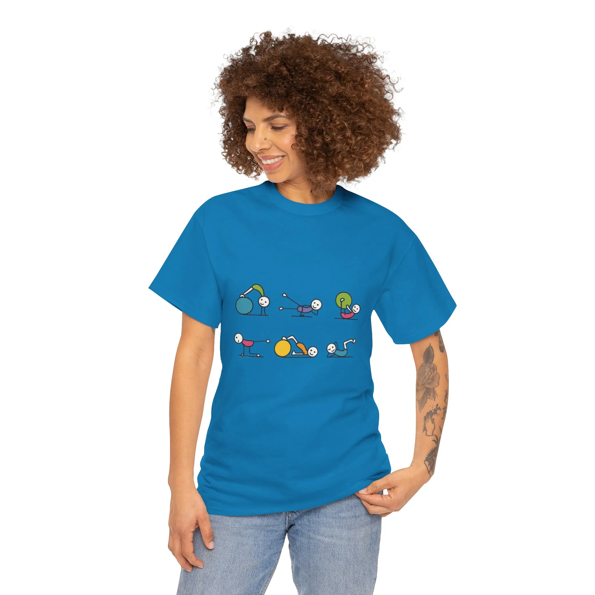Fit Fun Pilates Figure Womens T-Shirt, Cute Workout Tee, Funny Yoga Gym Top for Women, womens activewear tee - Image 20