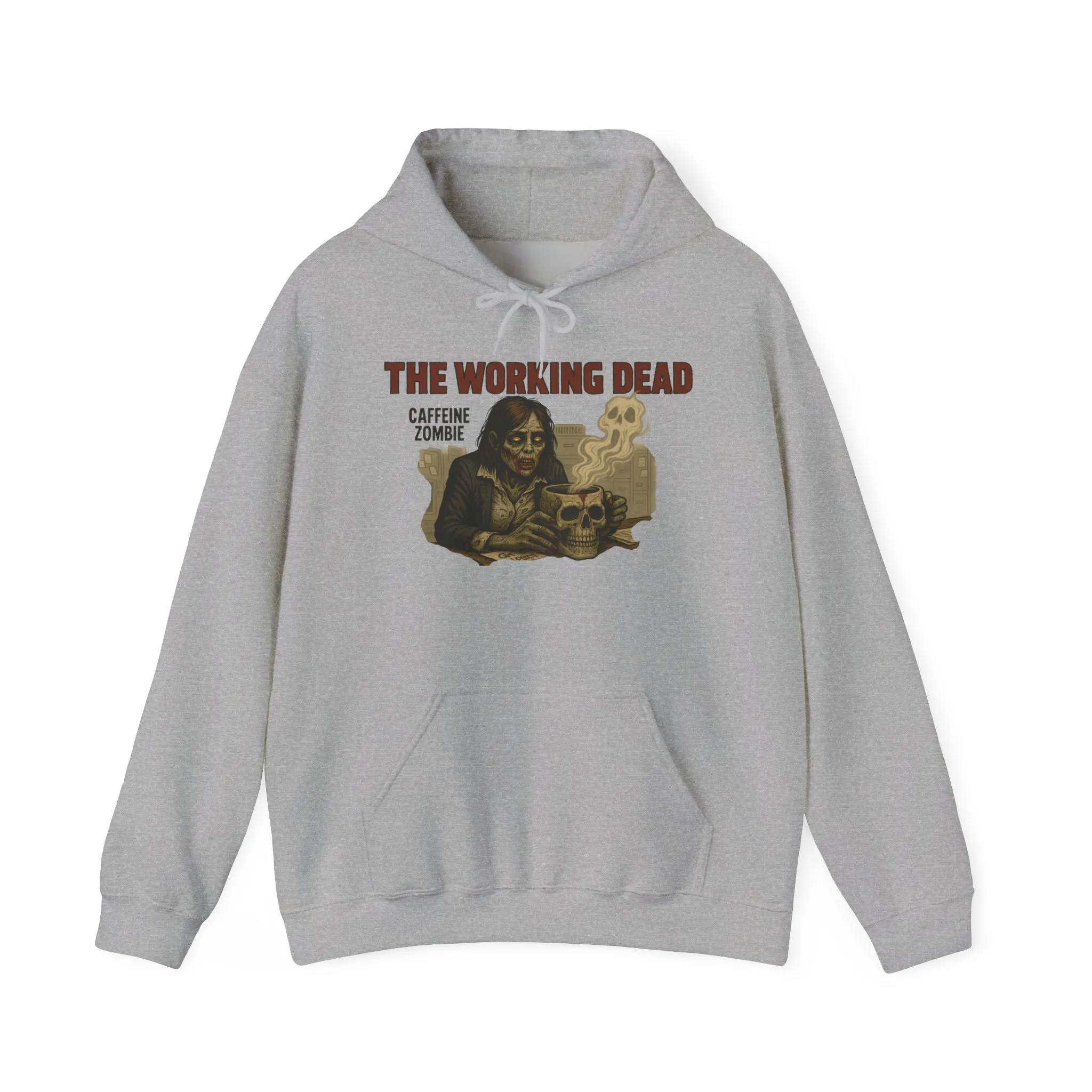 The Working Dead Women's Zombie Hoodie, Work Humor Hoodie, Halloween Work Top, Coffee Zombie Hoodie - Image 5