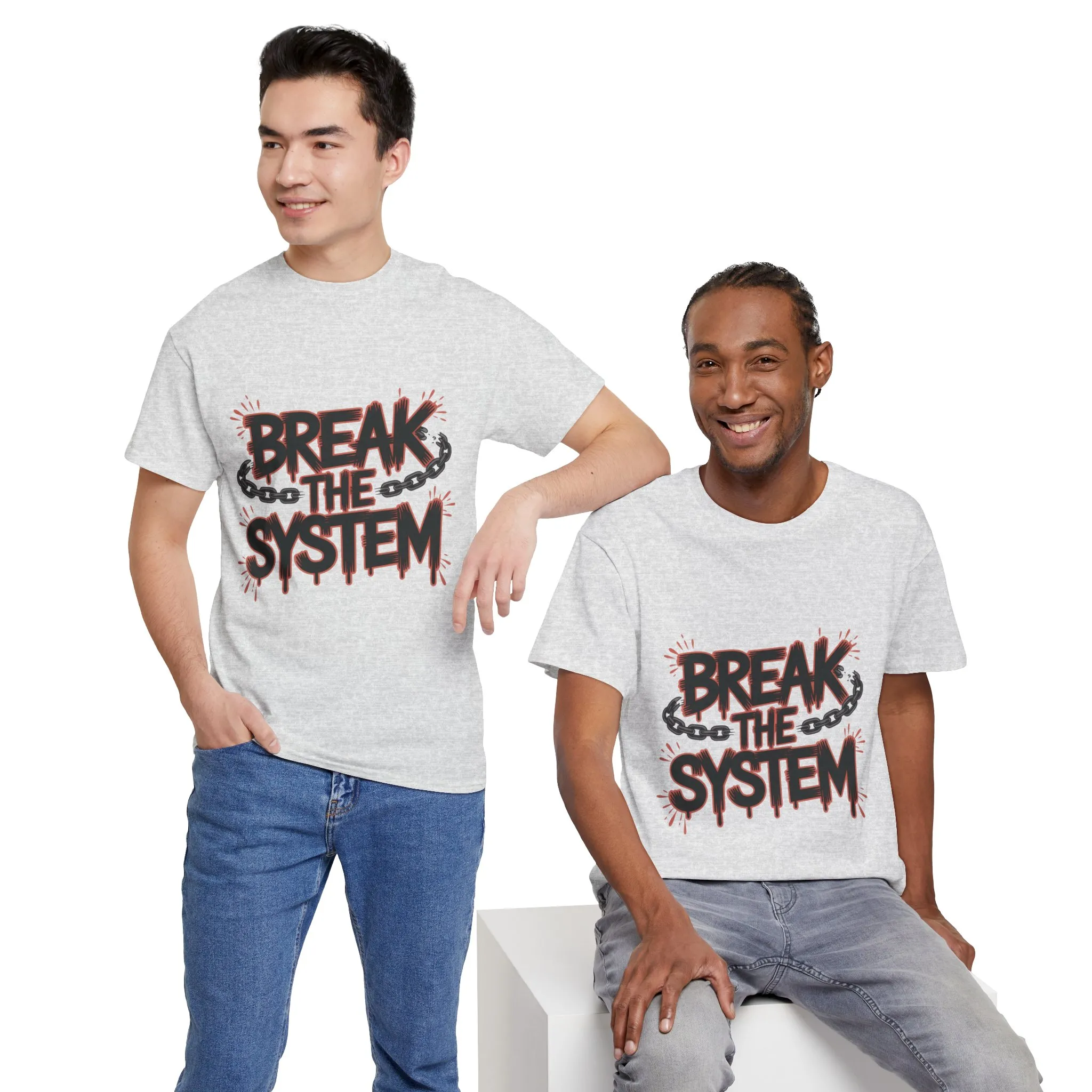 Men's Graphic Tee, Break the System Shirt, Streetwear Punk T-Shirt, Activist Gift for Him - Image 6