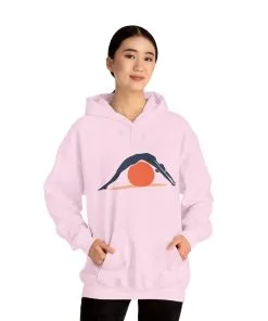 Womens Heavy Blend™ Hooded Sweatshirt, Womens Pilates Hoodie, Yoga Fitness Graphic Hooded Sweatshirt, Workout Activewear Top