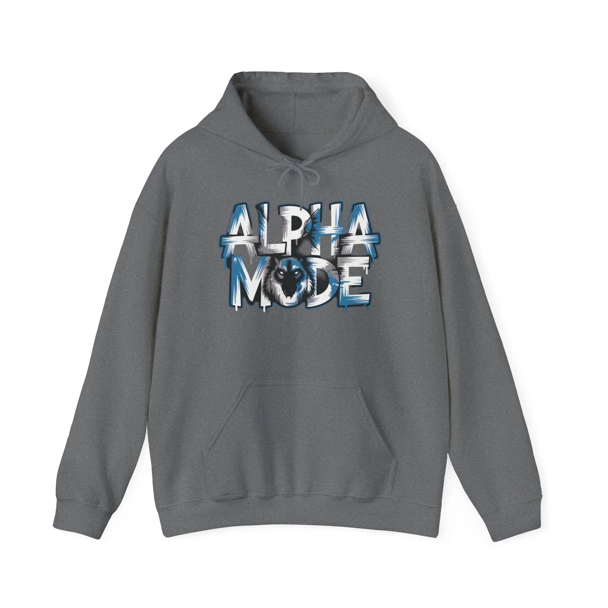 Mens Heavy Blend™ Hooded Sweatshirt, Alpha Mode Wolf Hoodie Mens Bold Streetwear - Image 13