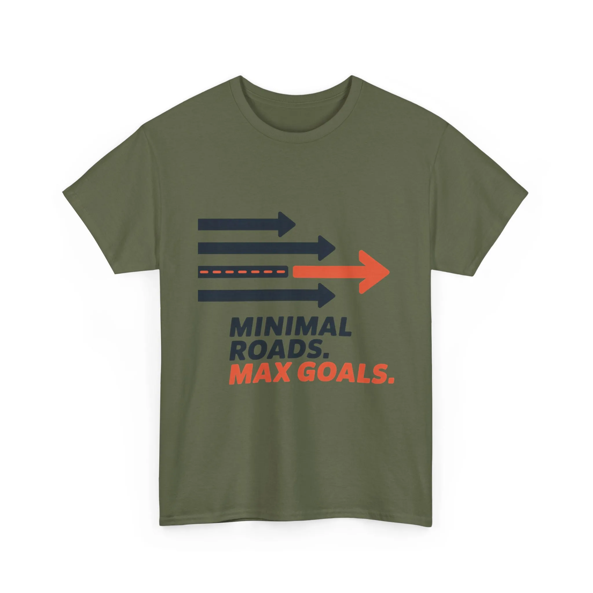 Minimal Roads Max Goals Motivational Mens T-Shirt, Urban Style Graphic Tee - Image 13