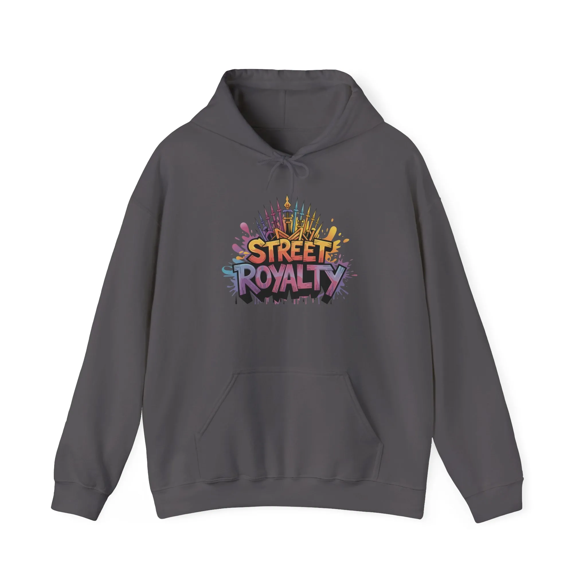 Street Royalty Women's Hoodie, Graffiti Crown Graphic Pullover, Urban Streetwear Sweatshirt for Girls - Image 3