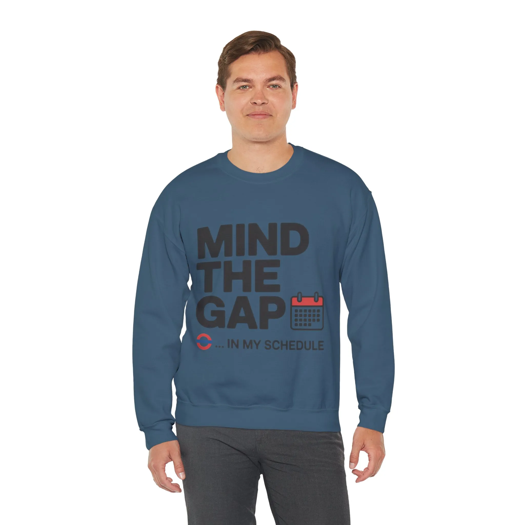 Funny Men's Sweatshirt, Mind The Gap Office Humor Graphic Pullover - Image 18