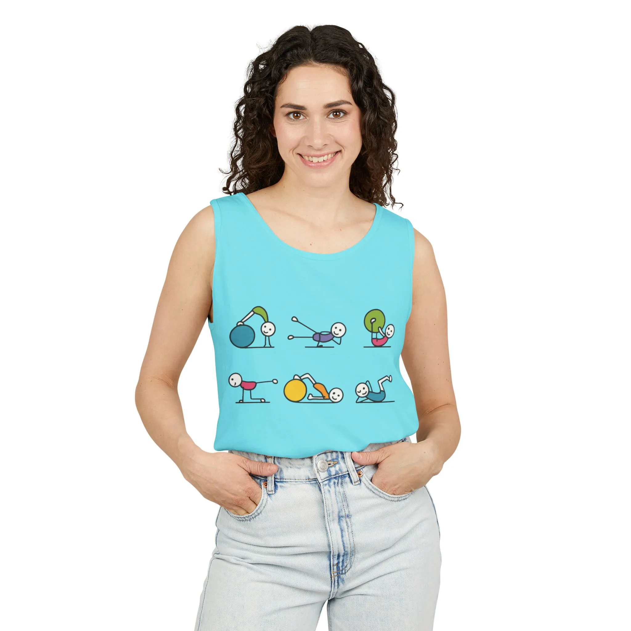 Womens Garment-Dyed Tank Top, Fit Fun Pilates Womens Tank Top, Cute Workout Shirt, Funny Yoga Gym Top for Women - Image 5