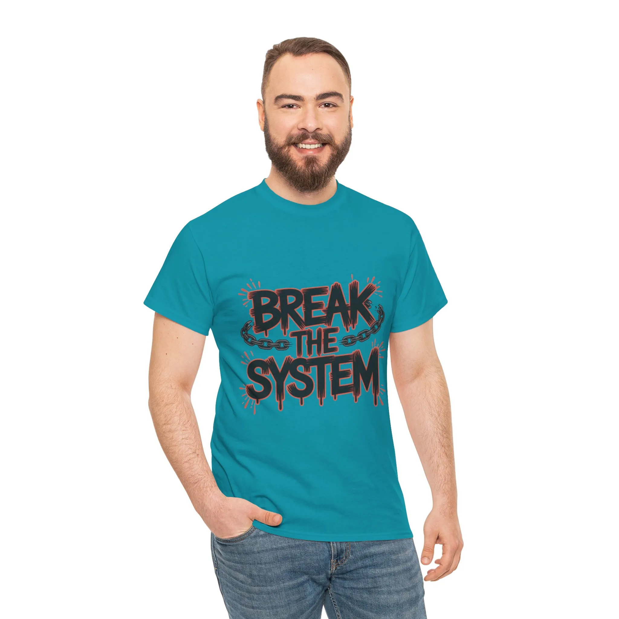 Men's Graphic Tee, Break the System Shirt, Streetwear Punk T-Shirt, Activist Gift for Him - Image 35