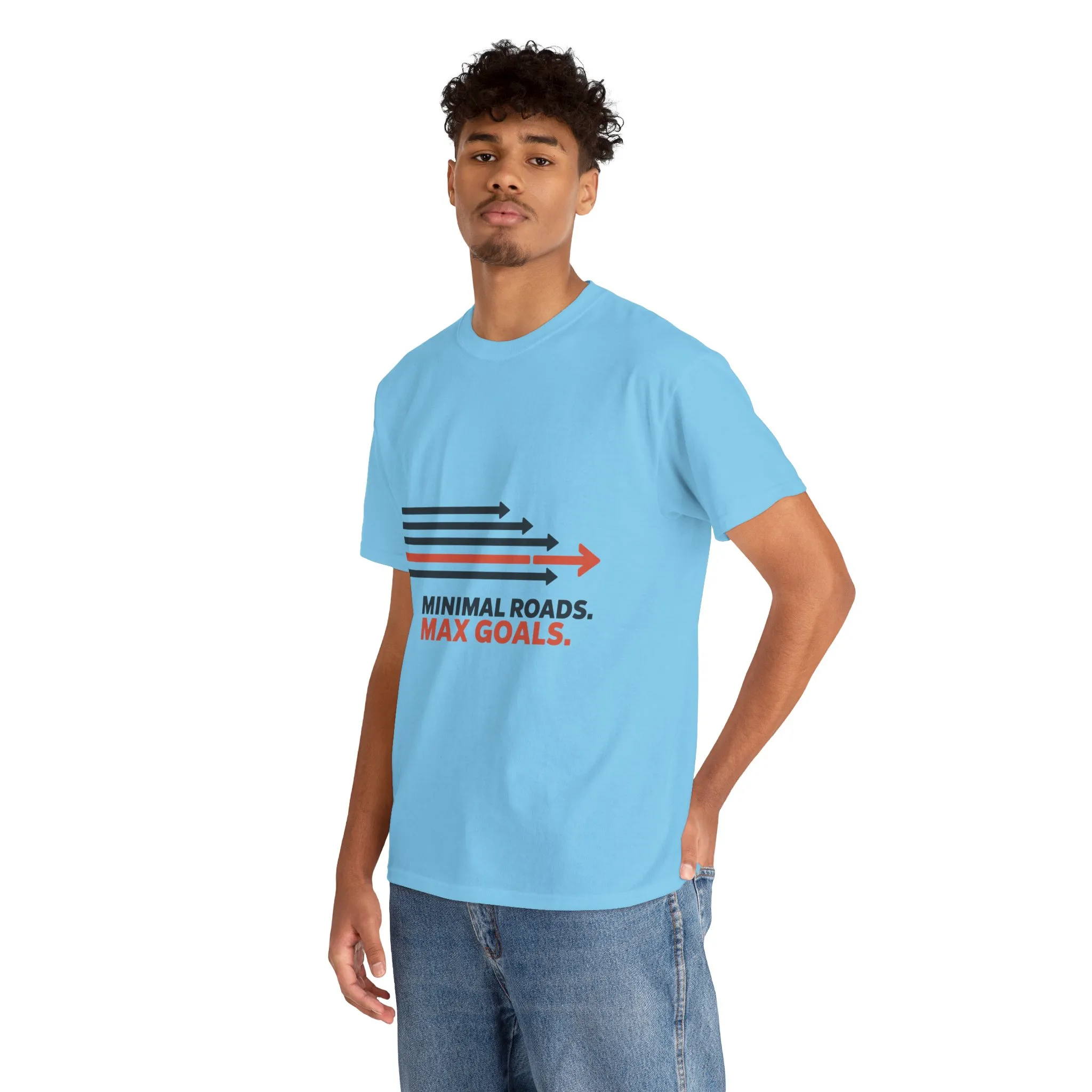 Minimal Roads Max Goals Motivational Mens T-Shirt, Urban Style Graphic Tee - Image 18