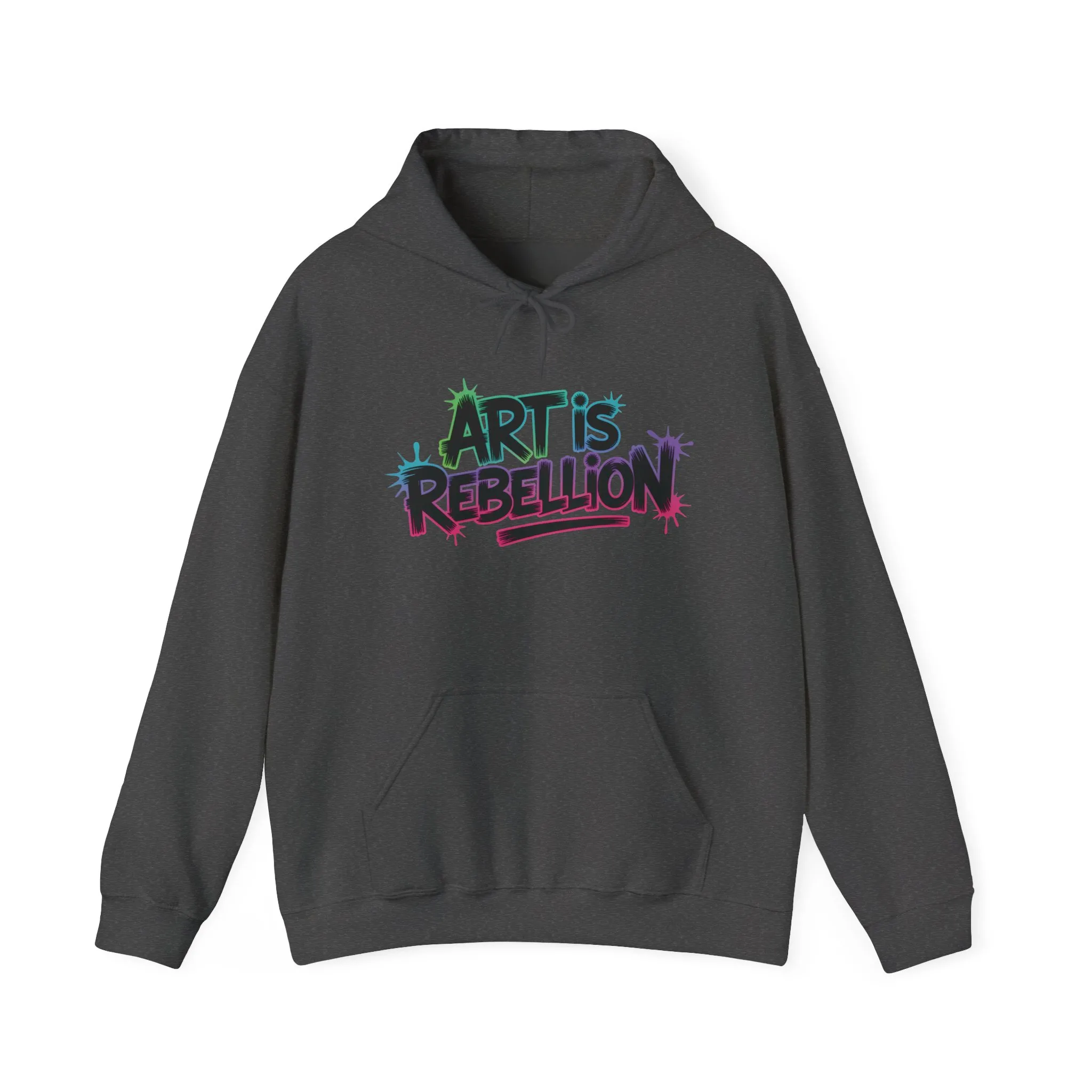 Art Is Rebellion Hoodie, Women's Graffiti Street Art Hooded Sweatshirt, Rebel Graphic Statement Pullover, Heavy Blend™ Hooded Sweatshirt - Image 15