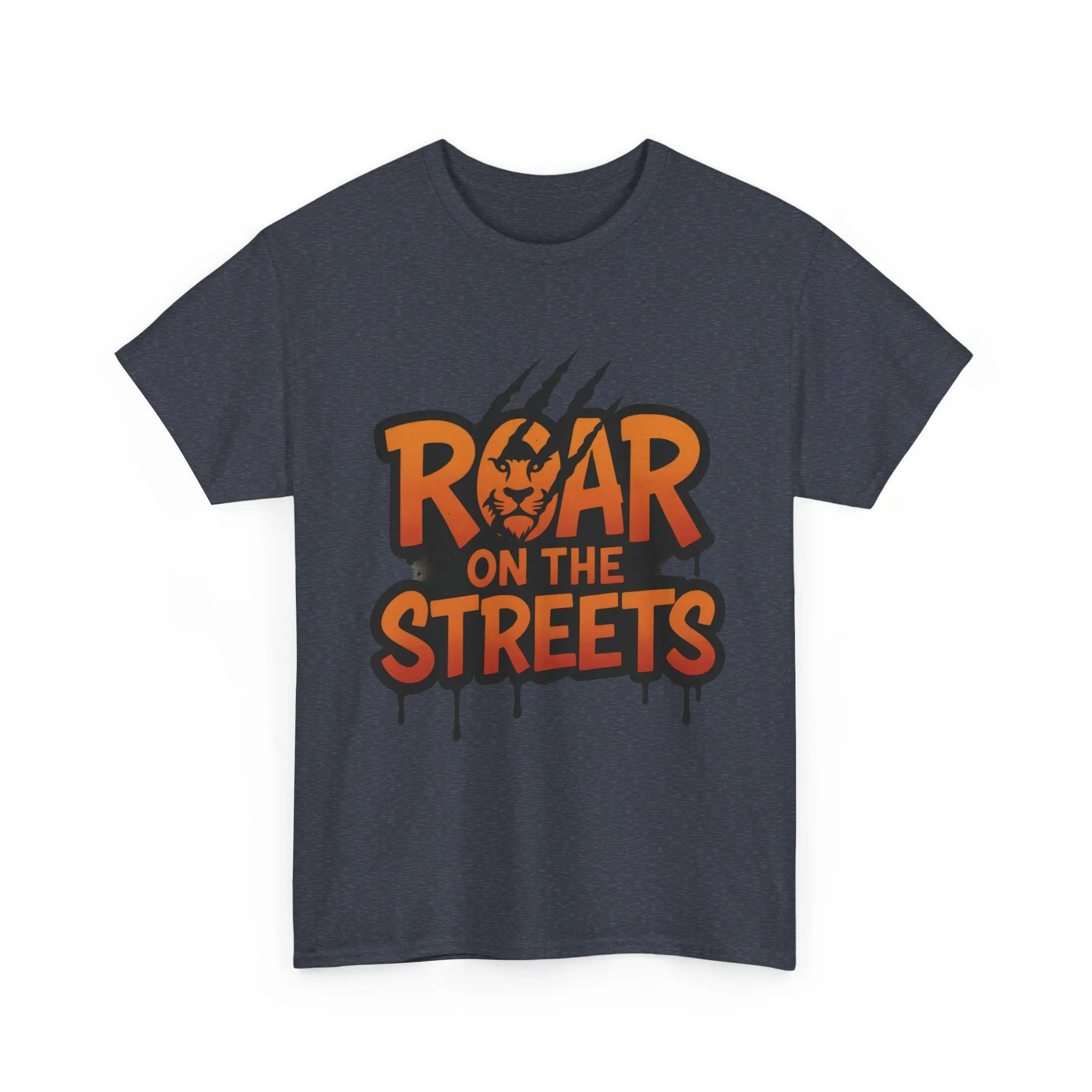 Roar on the Streets Lion Graphic Mens Urban T-Shirt, Lion Shirt - Image 2