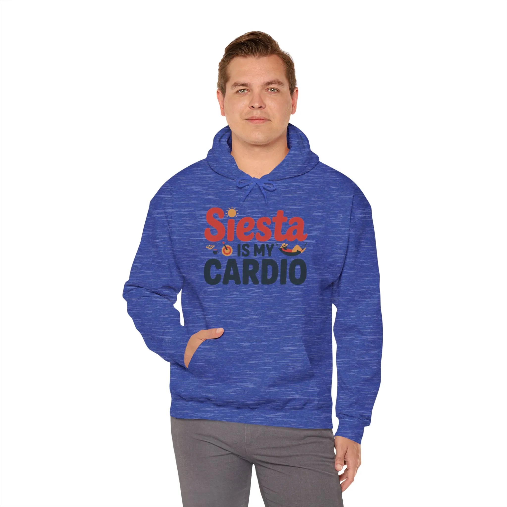Mens Heavy Blend™ Hooded Sweatshirt, Siesta Is My Cardio Funny Mens Hoodie Spain Humor Gift - Image 24