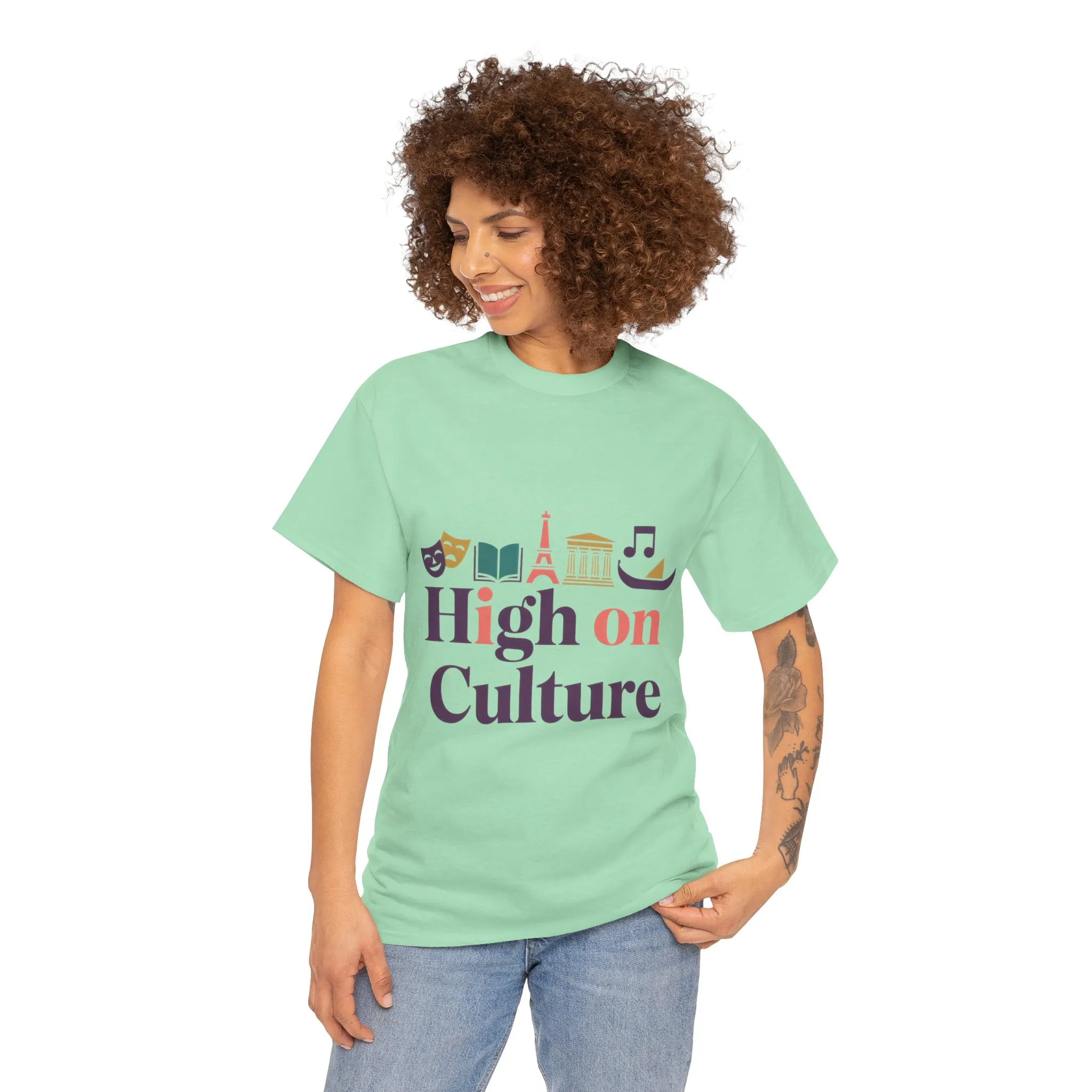 High on Culture Womens T-Shirt, Feminine Artistic Graphic Tee, Art Fashion - Image 11