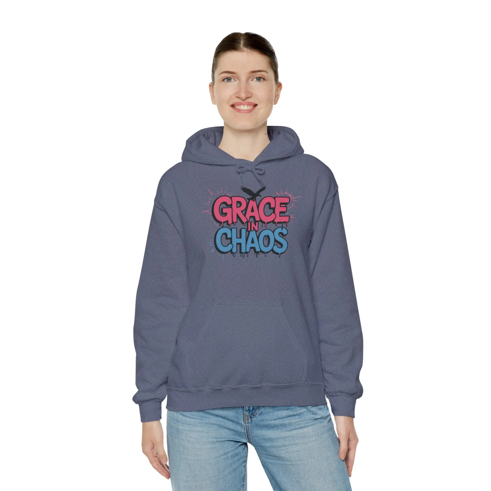 Women's Hoodie Grace in Chaos, Graffiti Dripping Street Art Urban Hoodie, Bold Graphic Pullover - Image 28