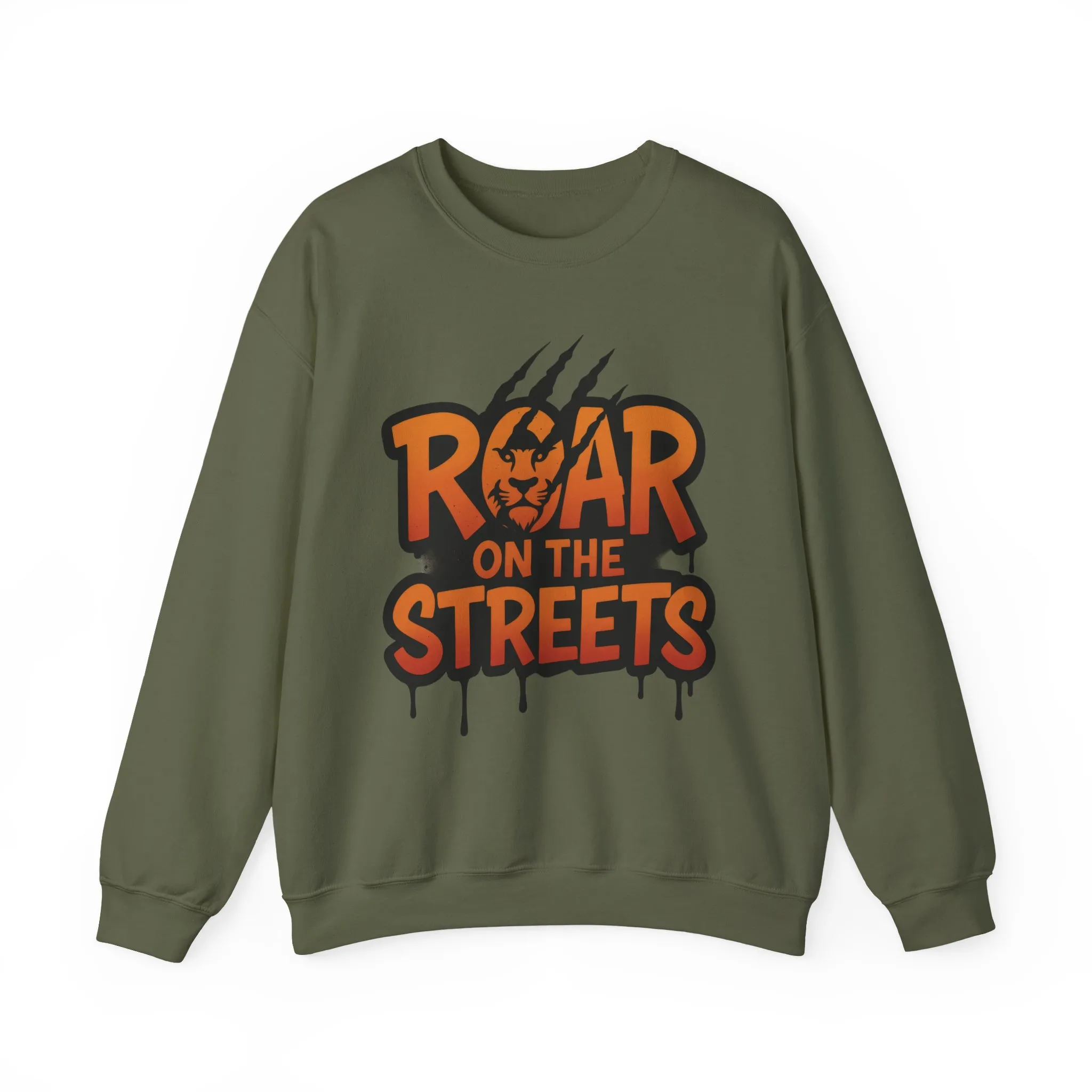 Mens Heavy Blend™ Crewneck Sweatshirt, Roar on the Streets Mens Lion Crewneck Sweatshirt - Image 10