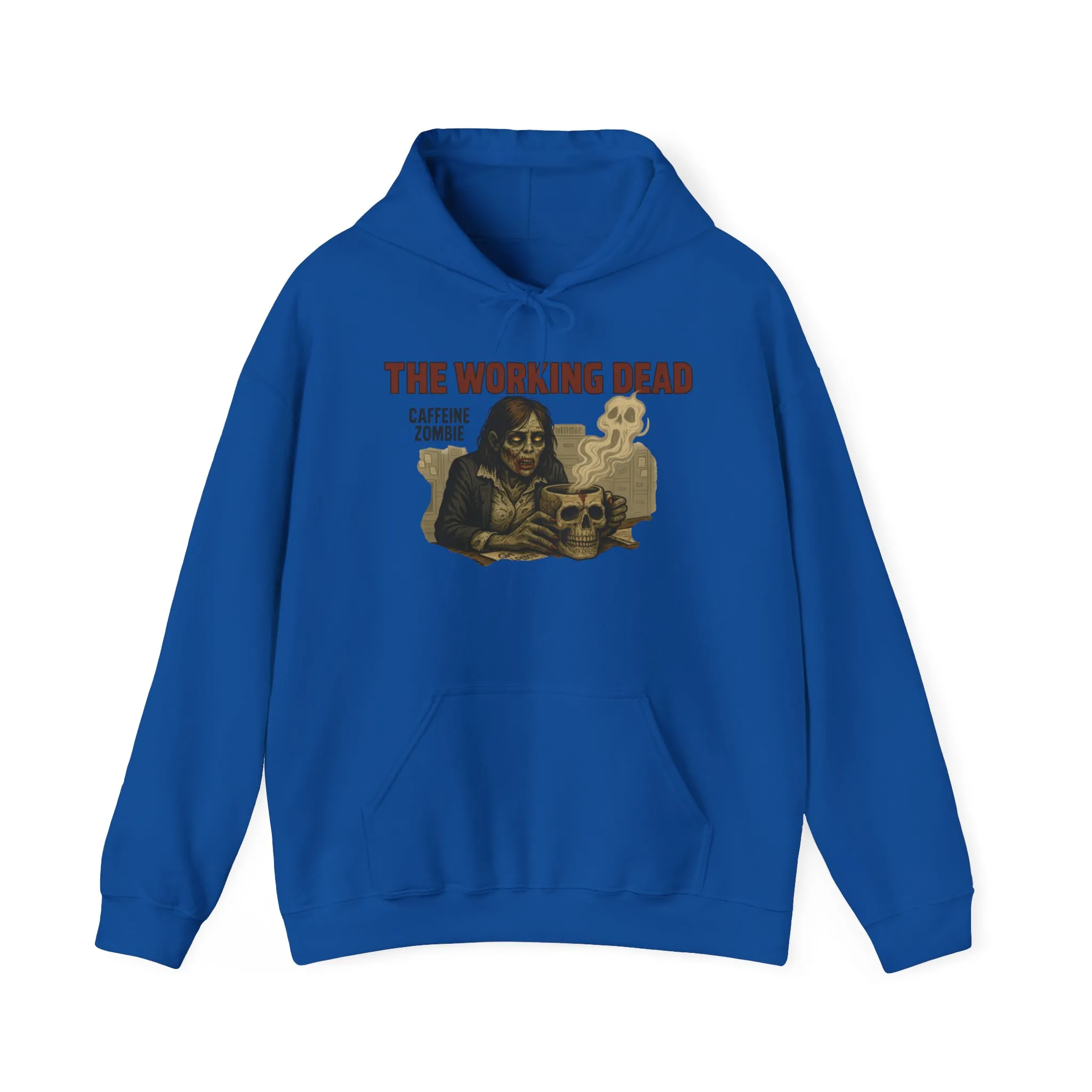 The Working Dead Women's Zombie Hoodie, Work Humor Hoodie, Halloween Work Top, Coffee Zombie Hoodie - Image 25