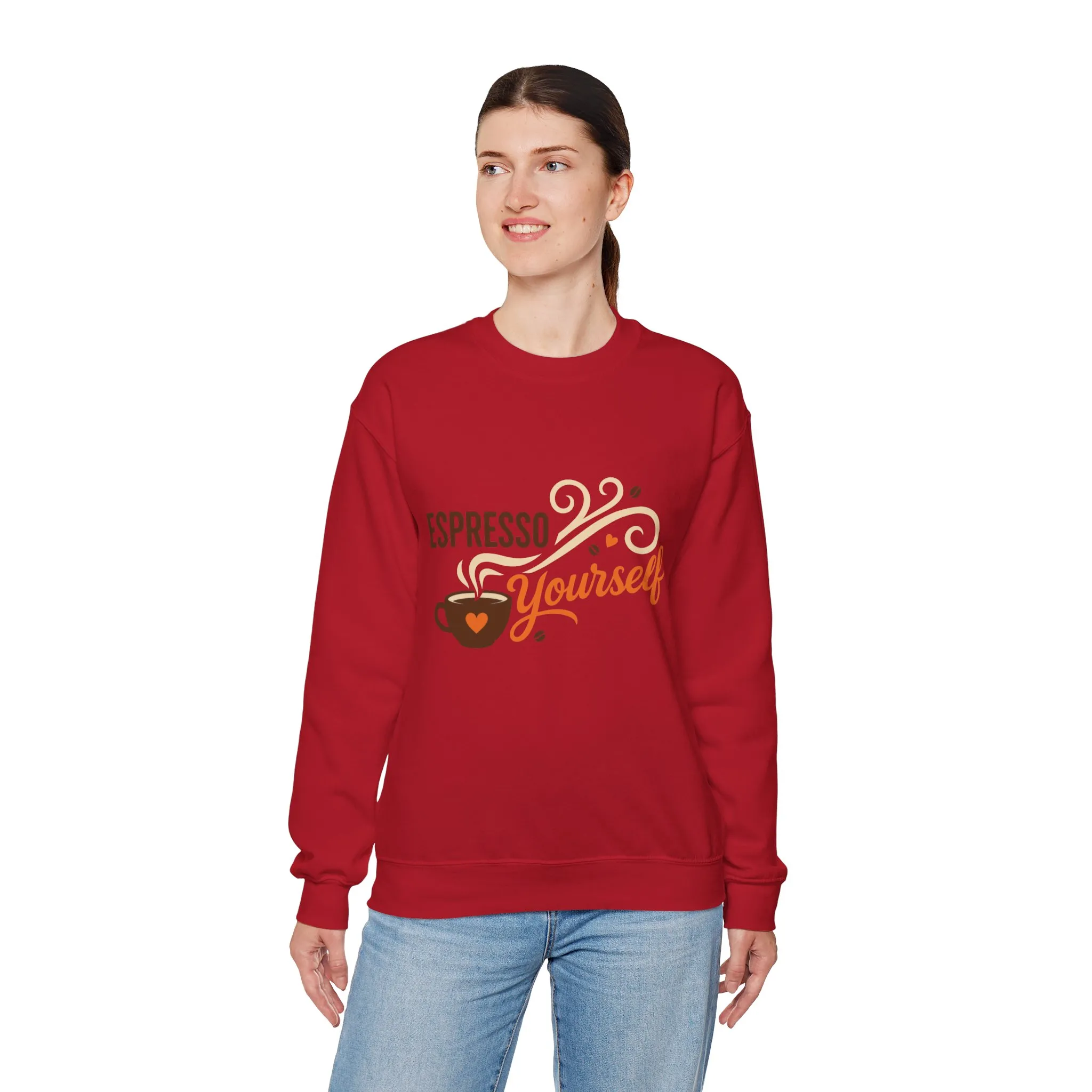 Espresso Yourself Womens Sweatshirt, Coffee Lover Pullover, Funny Barista Gift - Image 27