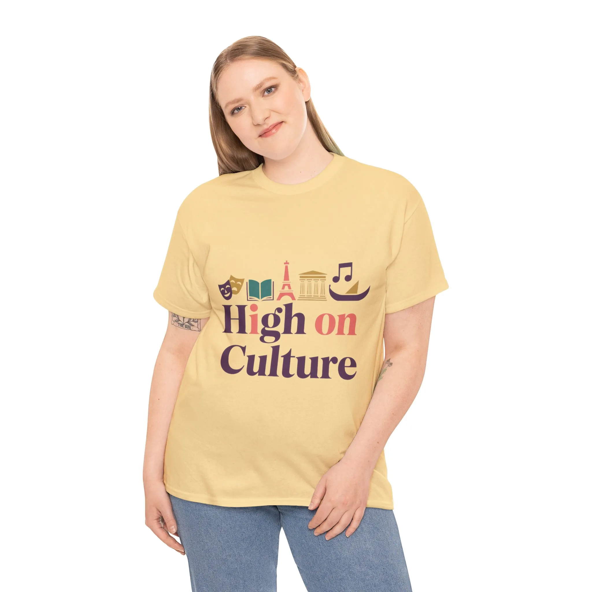 High on Culture Womens T-Shirt, Feminine Artistic Graphic Tee, Art Fashion - Image 3