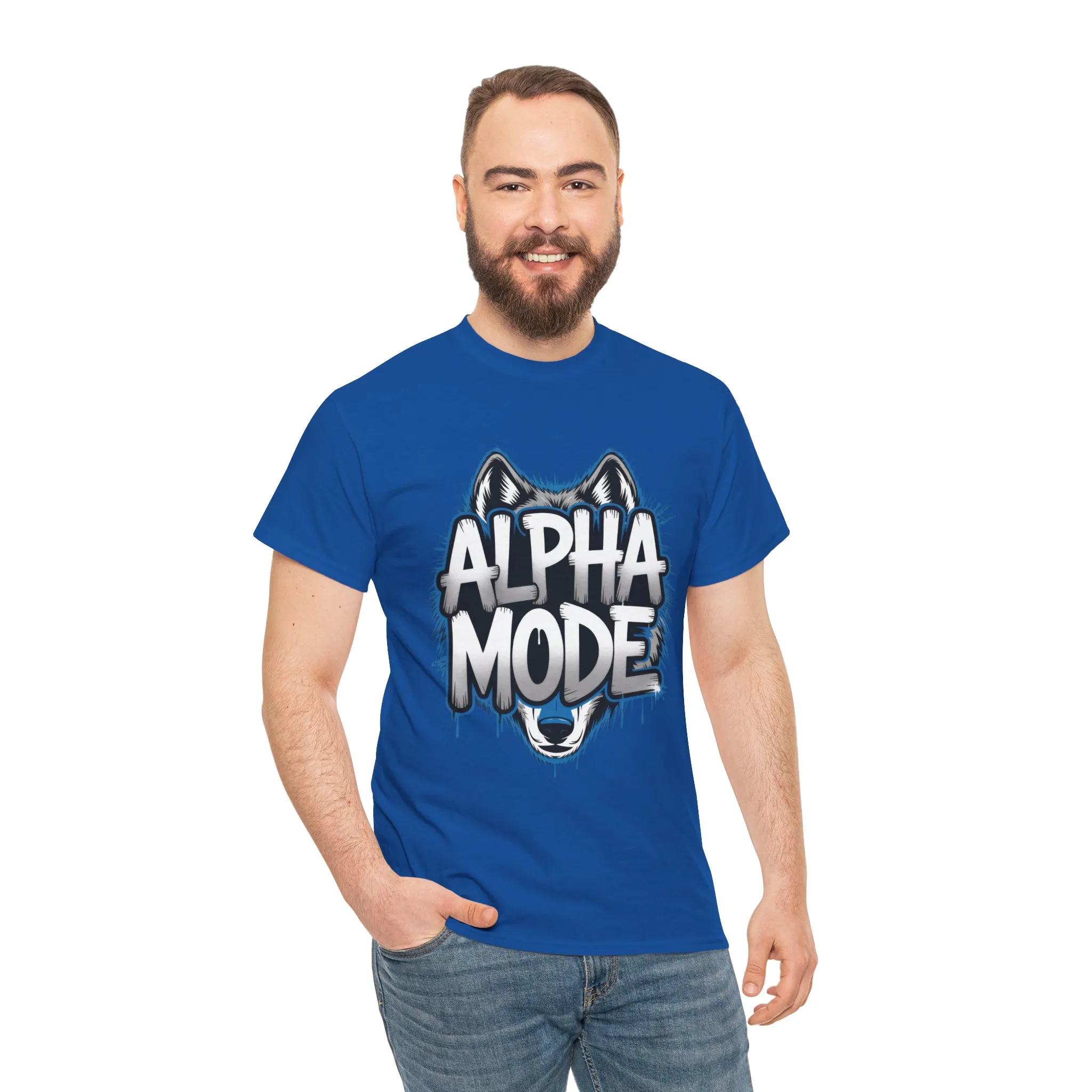 Alpha Mode Wolf Graphic Mens T-Shirt Streetwear, Alpha Tee, Wolf Tee, Street Tee, Wolf Art - Image 23