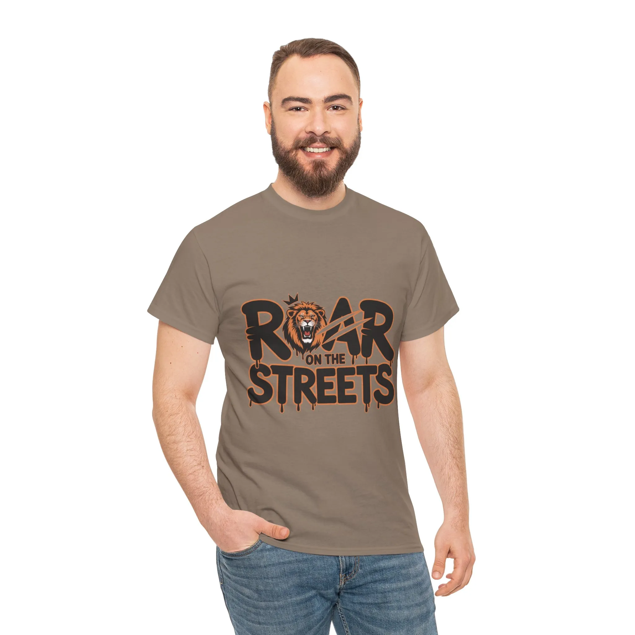 Roar on the Streets Lion Graphic Mens Urban T-Shirt, Lion Shirt, Street Vibe - Image 14