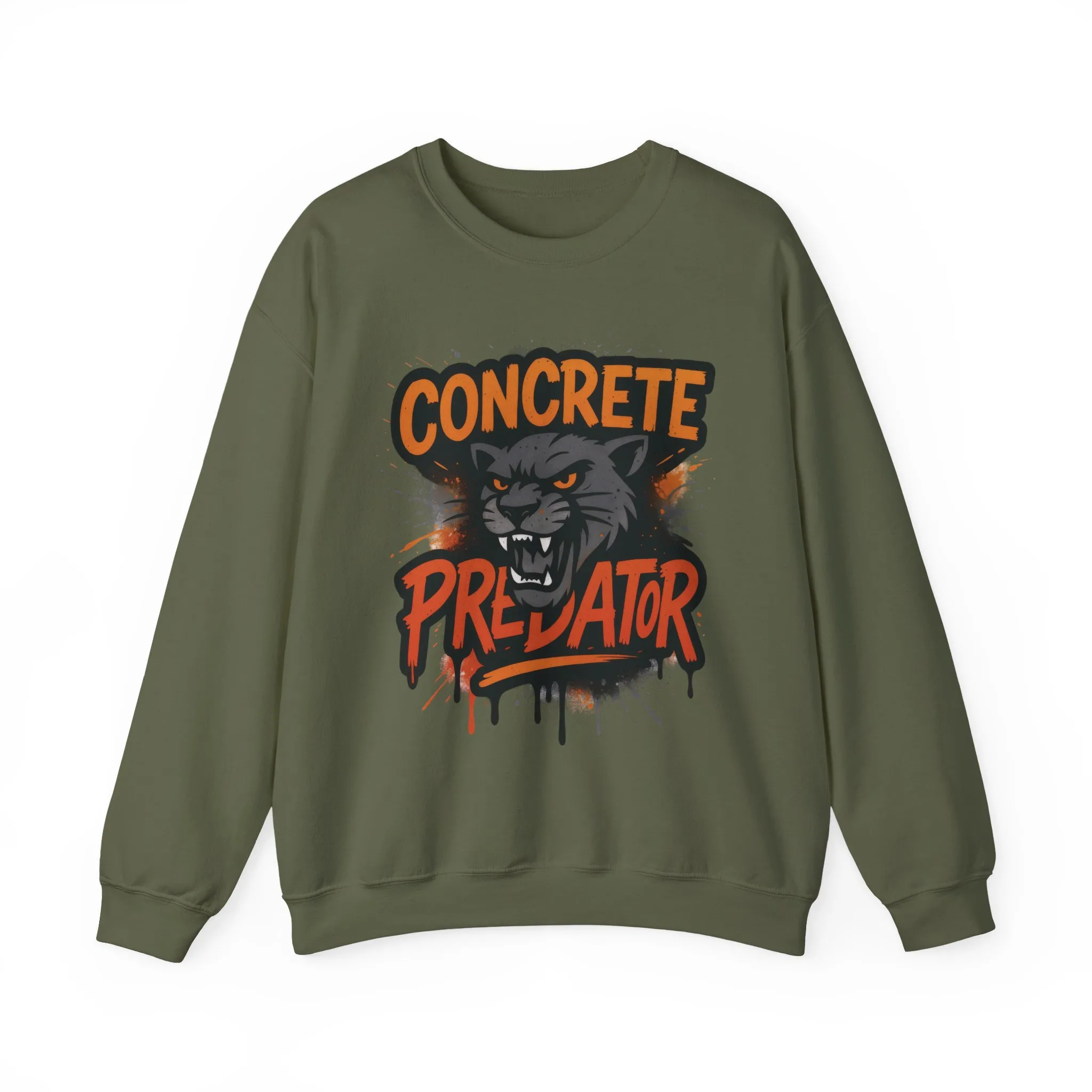 Mens Heavy Blend™ Crewneck Sweatshirt, Concrete Predator Mens Panther Crewneck Sweatshirt - Image 13