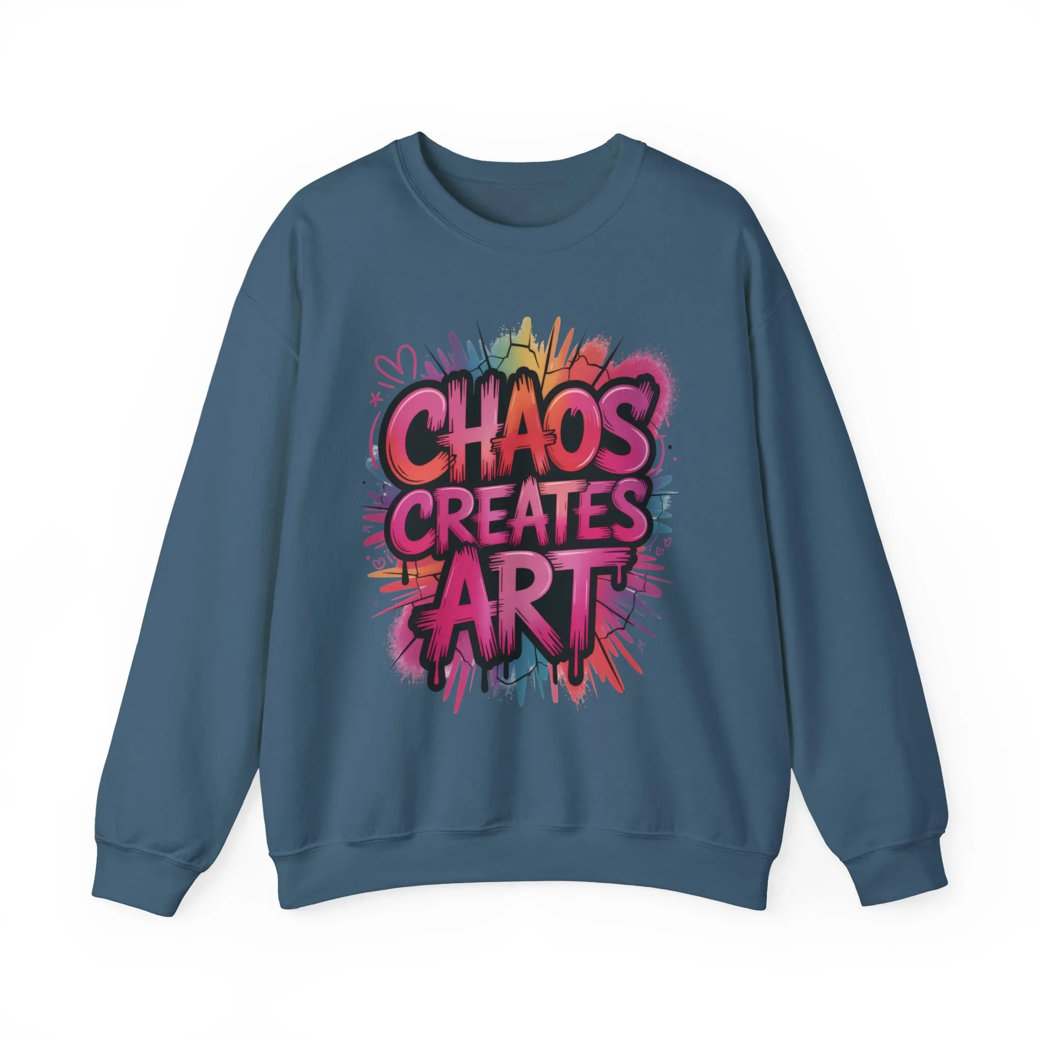 Women's Heavy Blend™ Crewneck Sweatshirt, Chaos Creates Art Graffiti Sweatshirt Women's Oversized - Image 34