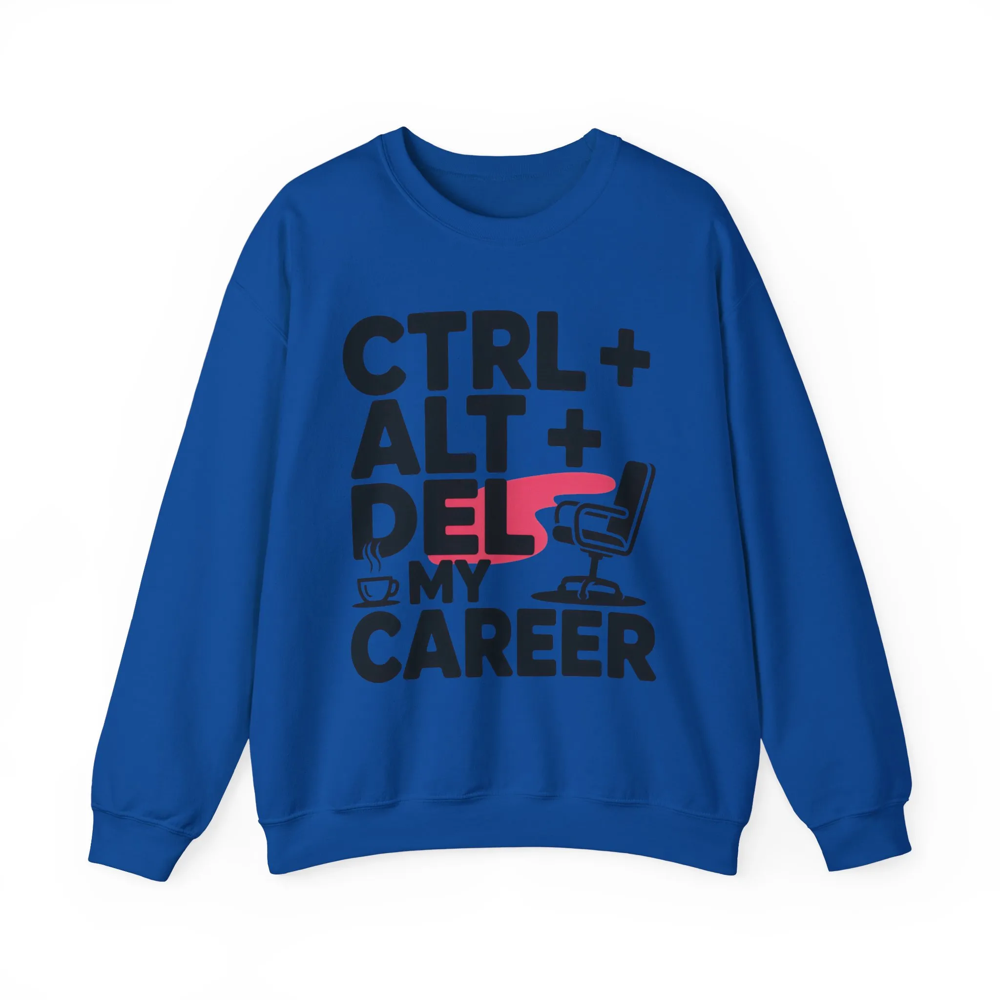 Ctrl Alt Del My Career Sweatshirt, Sarcastic Workwear Graphic Pullover, Funny Office Top, Women's Heavy Blend⢠Crewneck Sweatshirt - Image 19