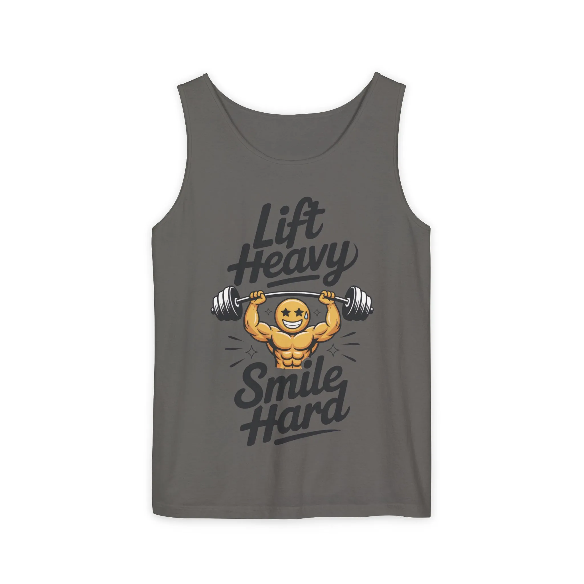 Mens Lift Heavy Smile Hard Tank Top, Funny Gym Workout Fitness Shirt, Mens Funny Gym Tank - Image 7